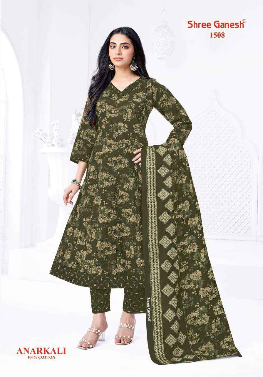 Shree Ganesh Zeenat Vol 5 Readymade Cotton Anarkali Dress Collection ( 10 Pcs Catalog )