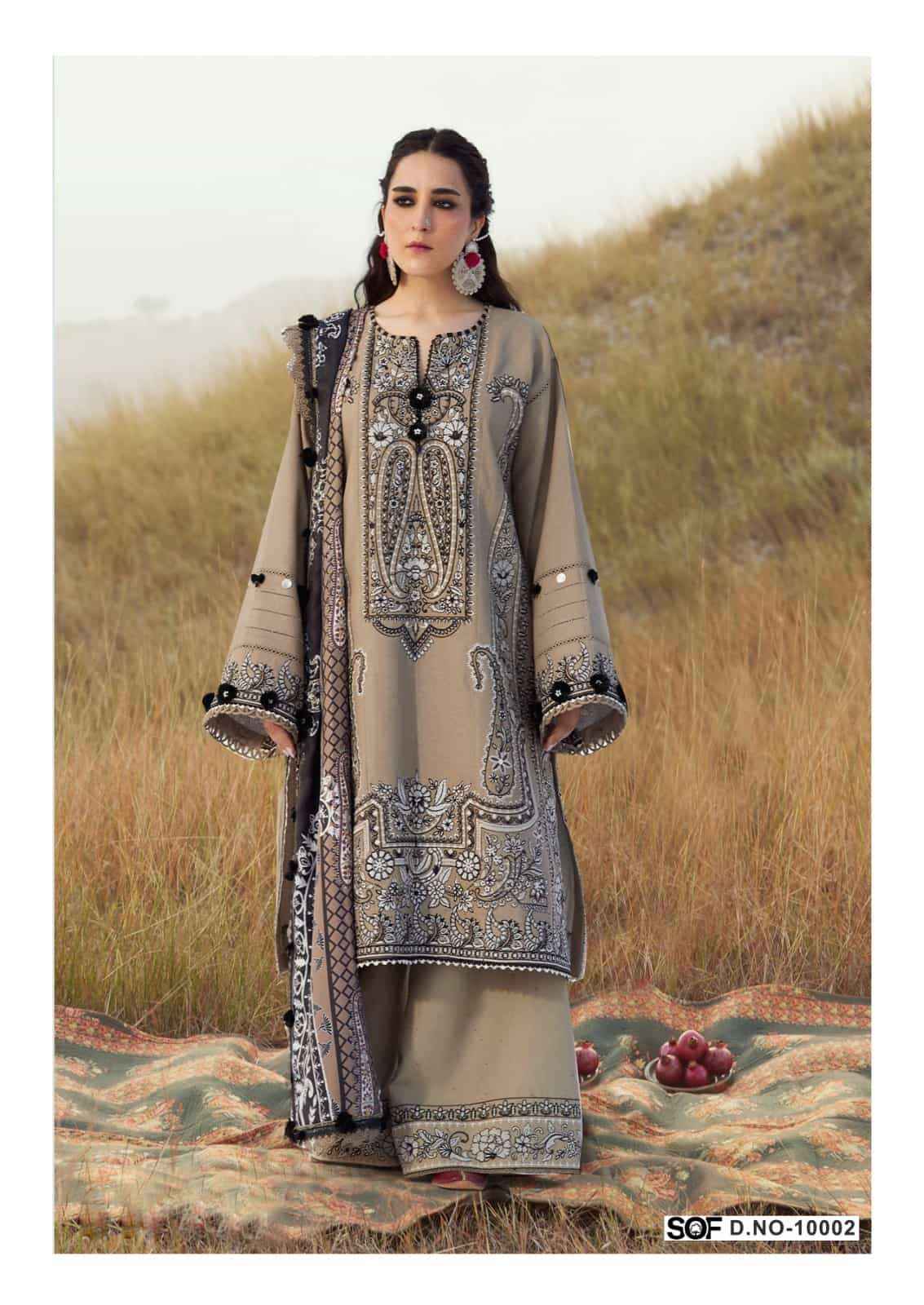 Shree Om Fab Aliya B Vol 10 Pure Lawn Dress Material Pakistani Suits ( 6 Pcs Catalogue )