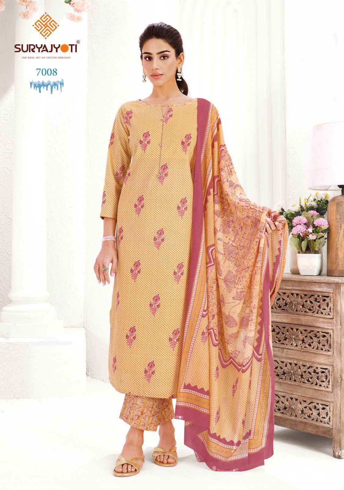 Suryajyoti Ice Look Vol 7 Readymade Cotton Suits Wholesale Price (10 pcs Catalogue )