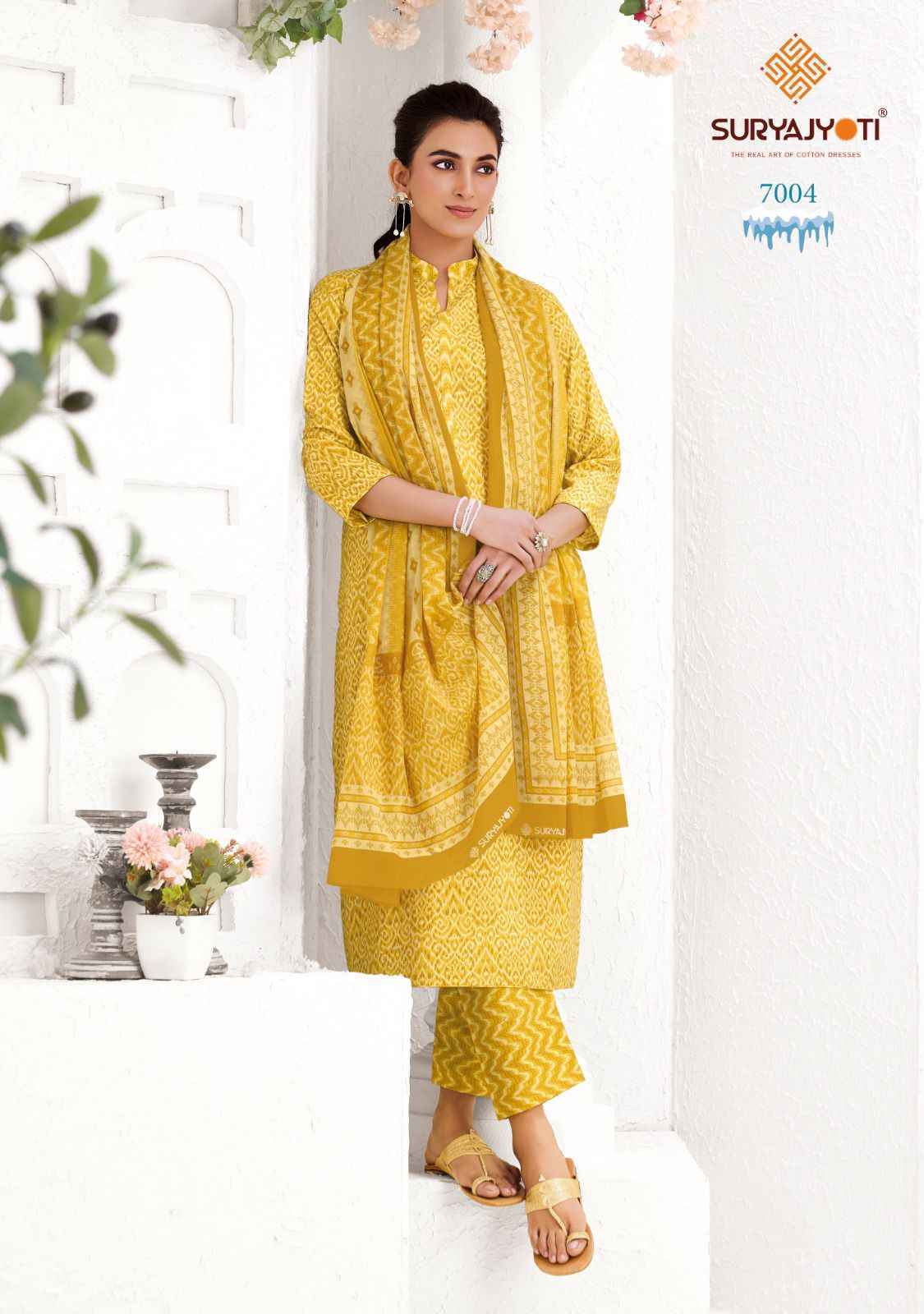 Suryajyoti Ice Look Vol 7 Readymade Cotton Suits Wholesale Price (10 pcs Catalogue )