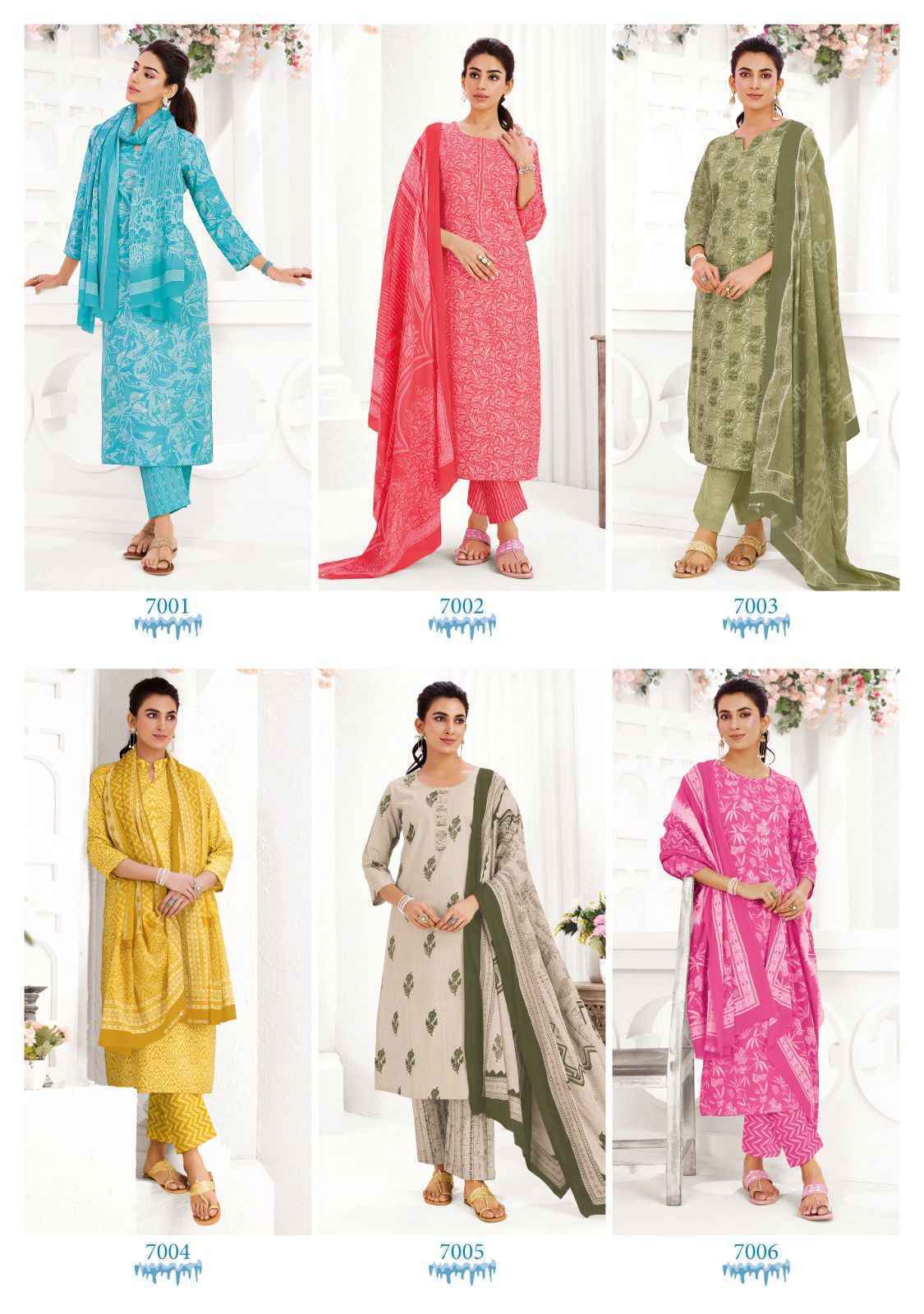 Suryajyoti Ice Look Vol 7 Readymade Cotton Suits Wholesale Price (10 pcs Catalogue )
