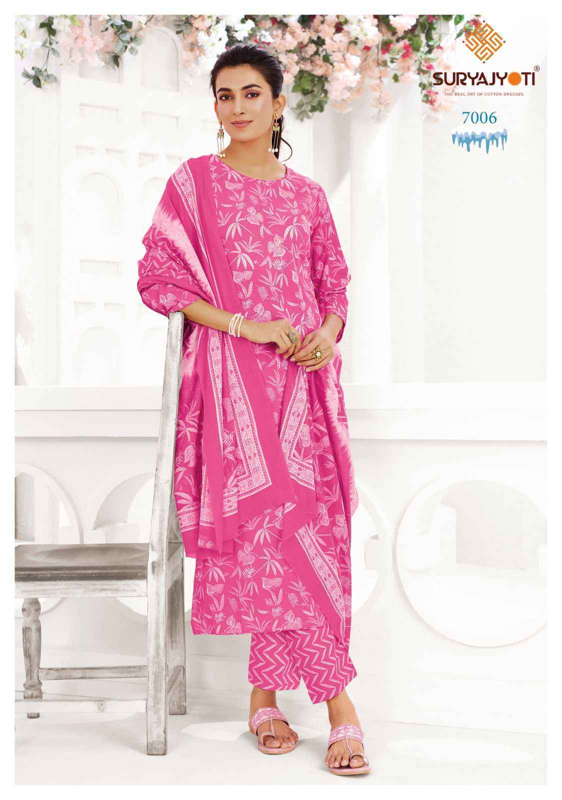 Suryajyoti Ice Look Vol 7 Readymade Cotton Suits Wholesale Price (10 pcs Catalogue )