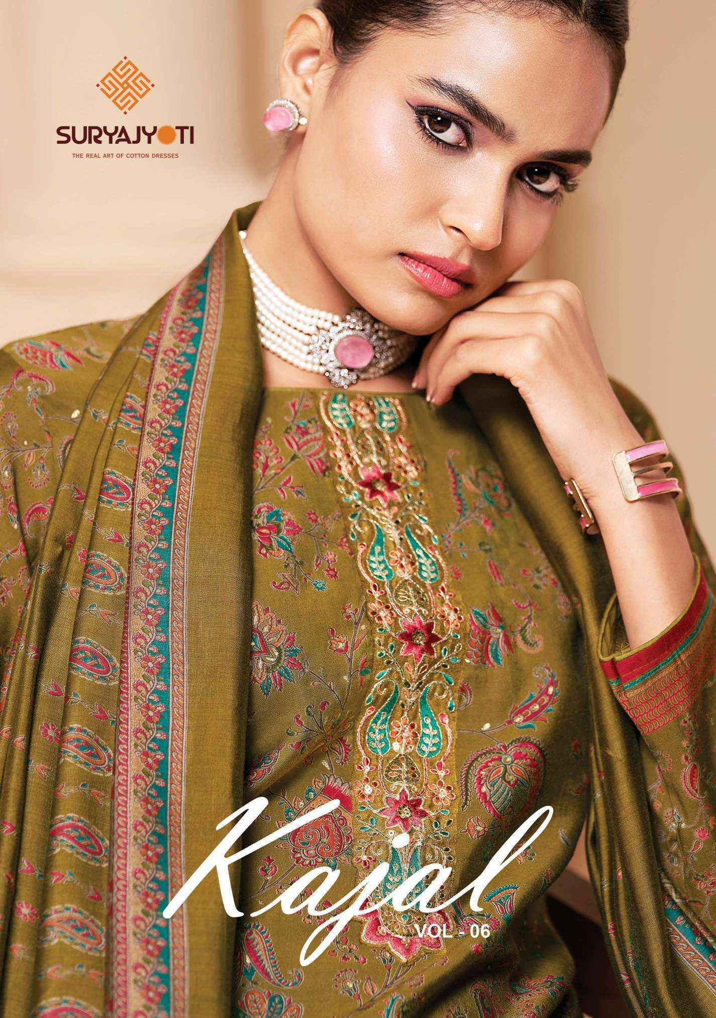 Suryajyoti Kajal Vol 6 Wholesale Dress Material Online
