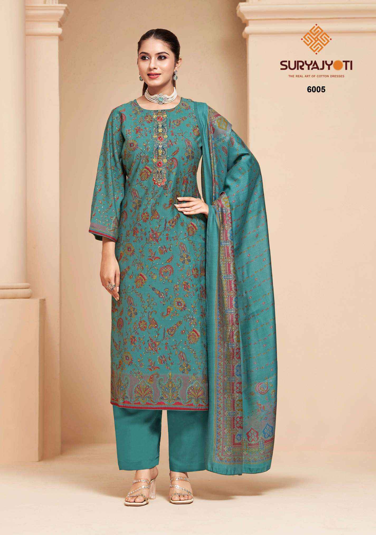 Suryajyoti Kajal Vol 6 Wholesale Dress Material Online