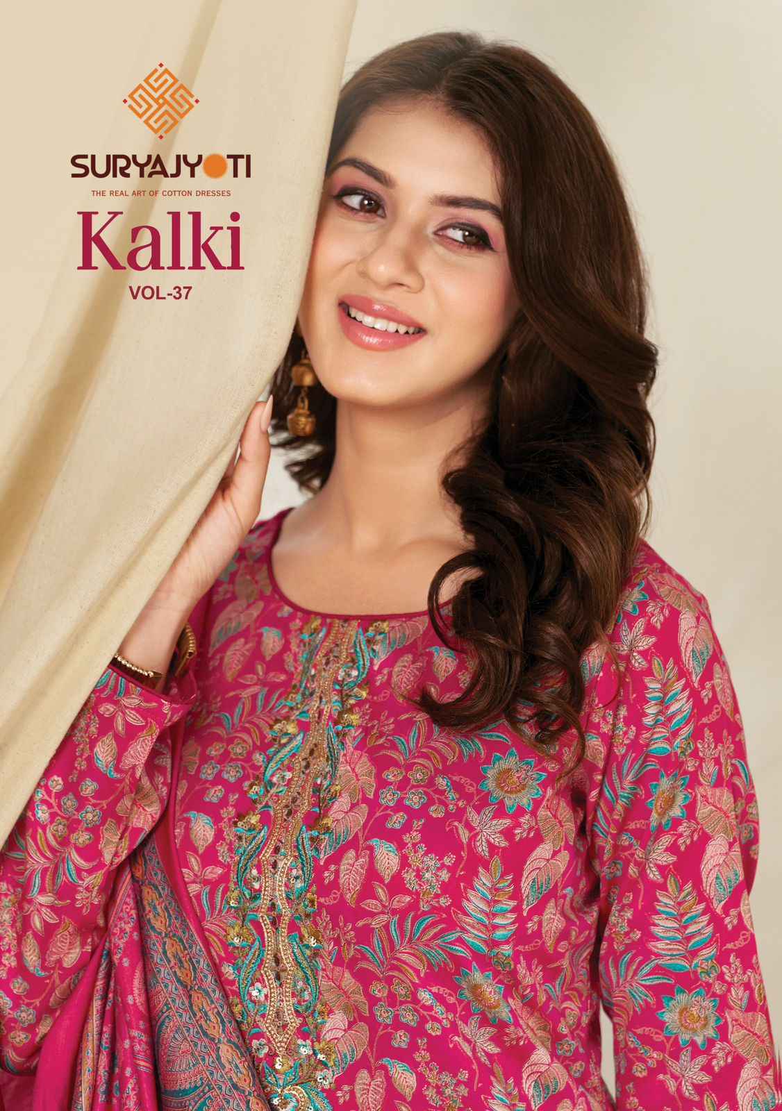Suryajyoti Kalki Vol 37 Jam Satin Dress Material Wholesale Price 8 Pcs Catalouge