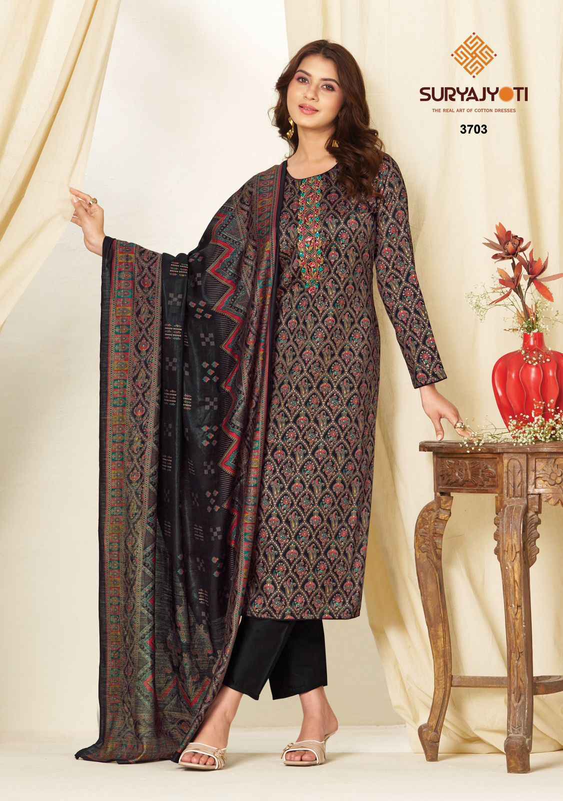 Suryajyoti Kalki Vol 37 Jam Satin Dress Material Wholesale Price 8 Pcs Catalouge