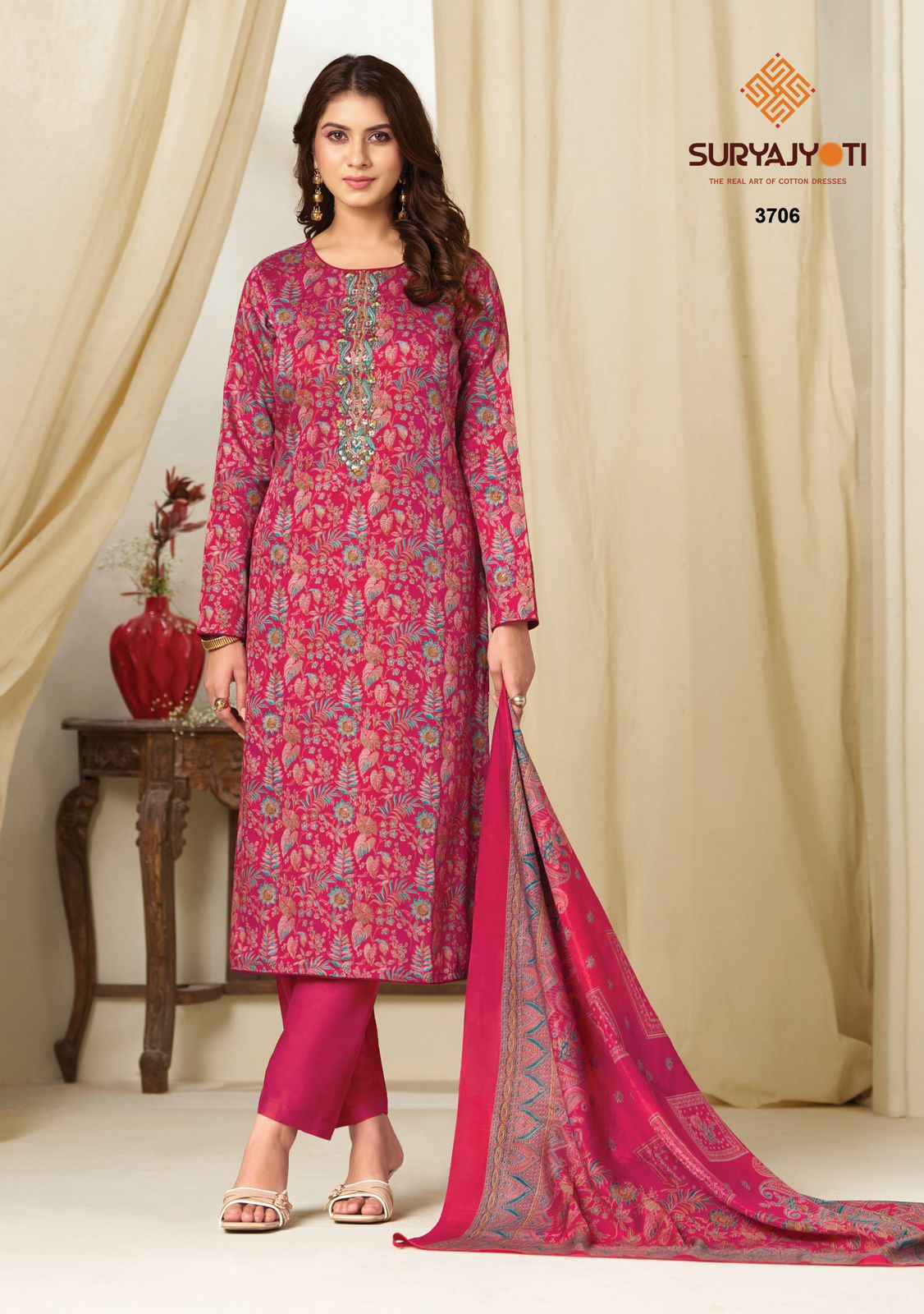 Suryajyoti Kalki Vol 37 Jam Satin Dress Material Wholesale Price 8 Pcs Catalouge