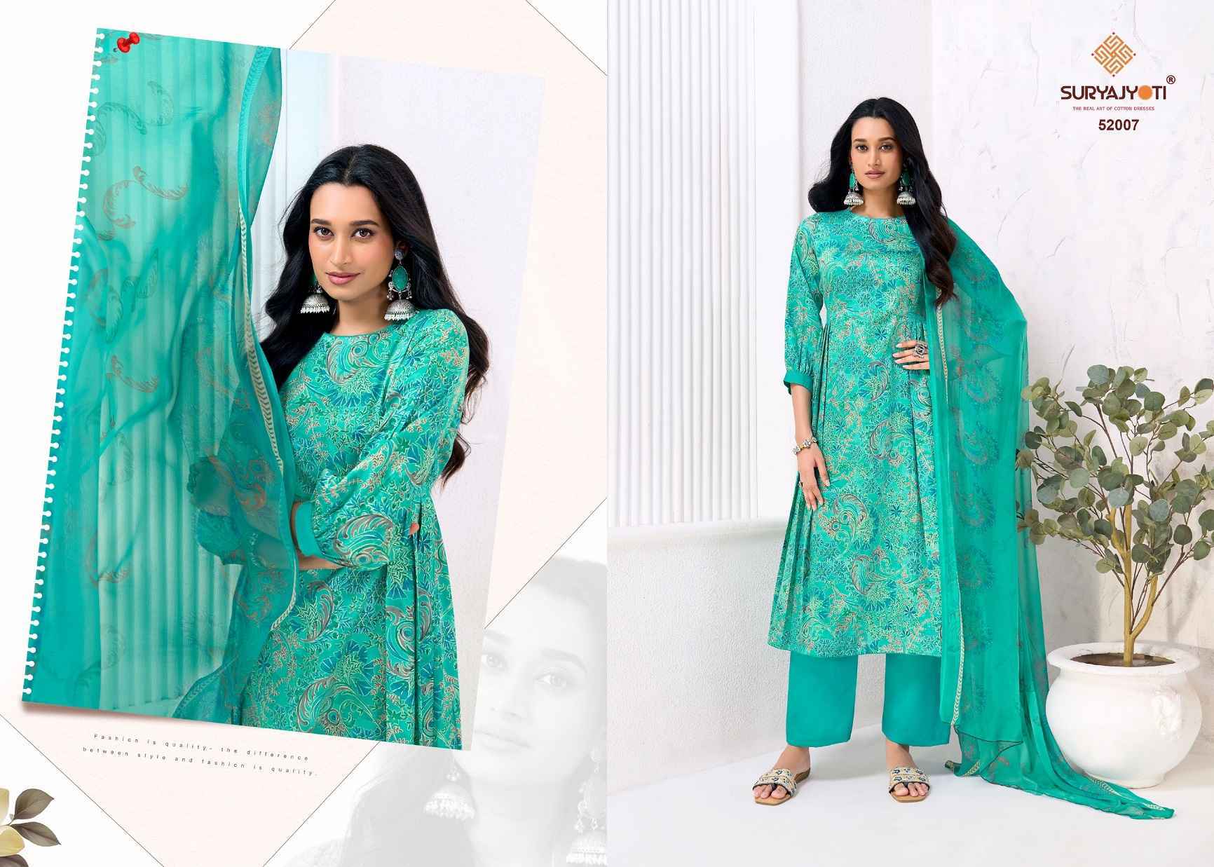 Suryajyoti Naishaa Vol 52 Jam Satin Dress Material Wholesale Price 10 pcs Catalogue
