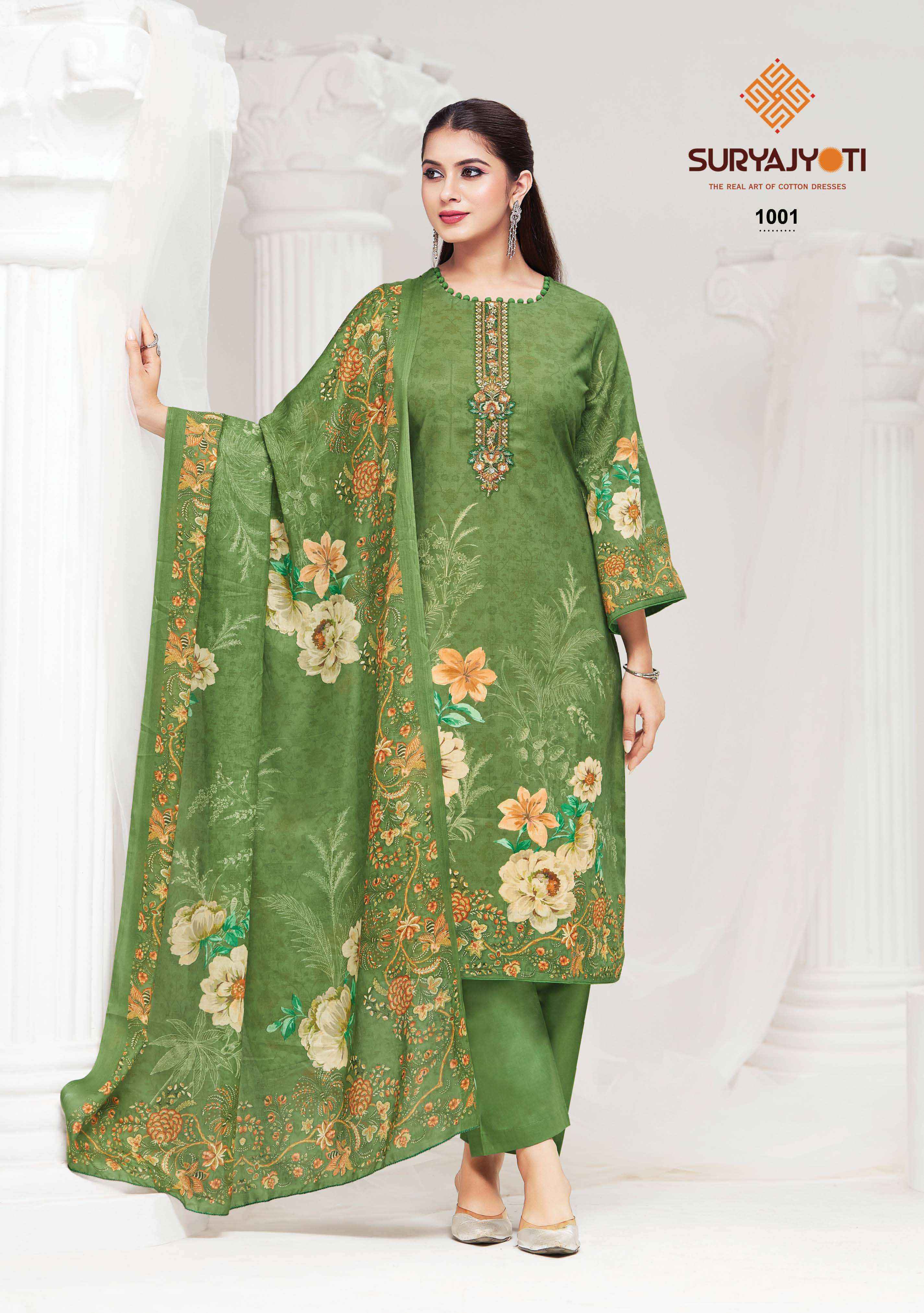 Suryajyoti Nazakat Vol 1 Cotton Dress Material Wholesale Collection ( 6 Pcs Catalog )