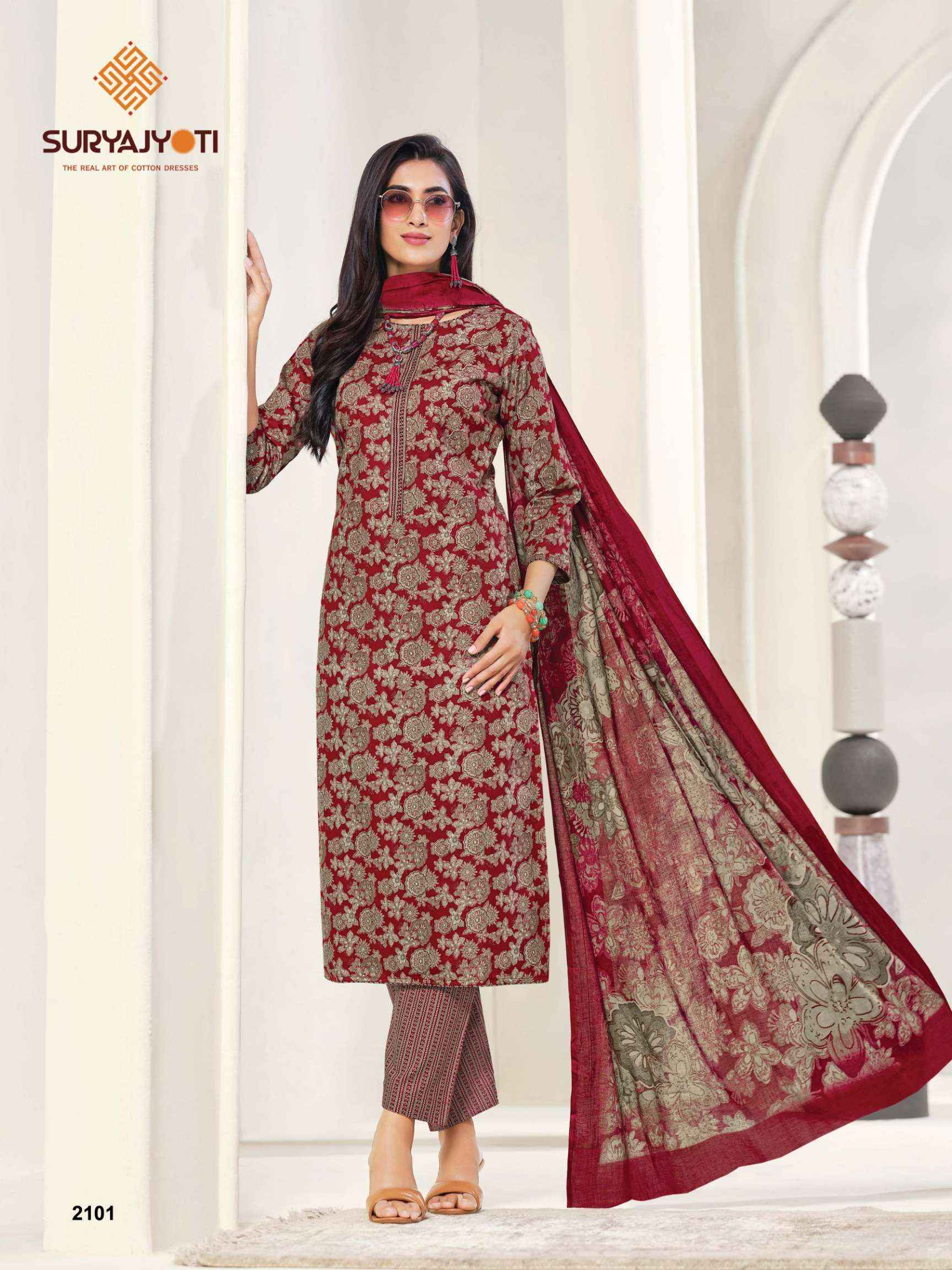 Suryajyoti Zion Cotton Vol 21 Cotton Dress Material Wholesale Price