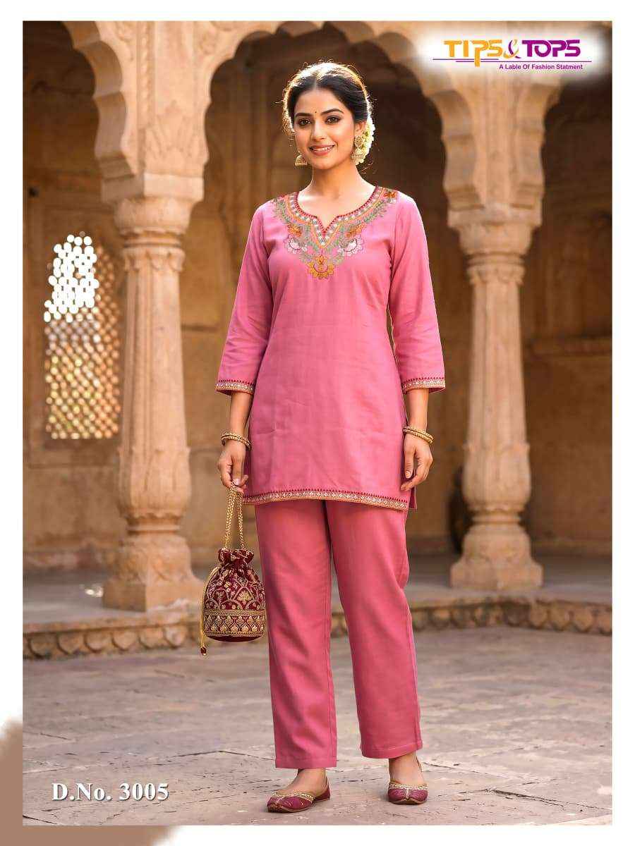 Tips And Tops Trendy Touch Rayon Fancy Cord Set Dress Collection ( 6 Pcs Catalog )