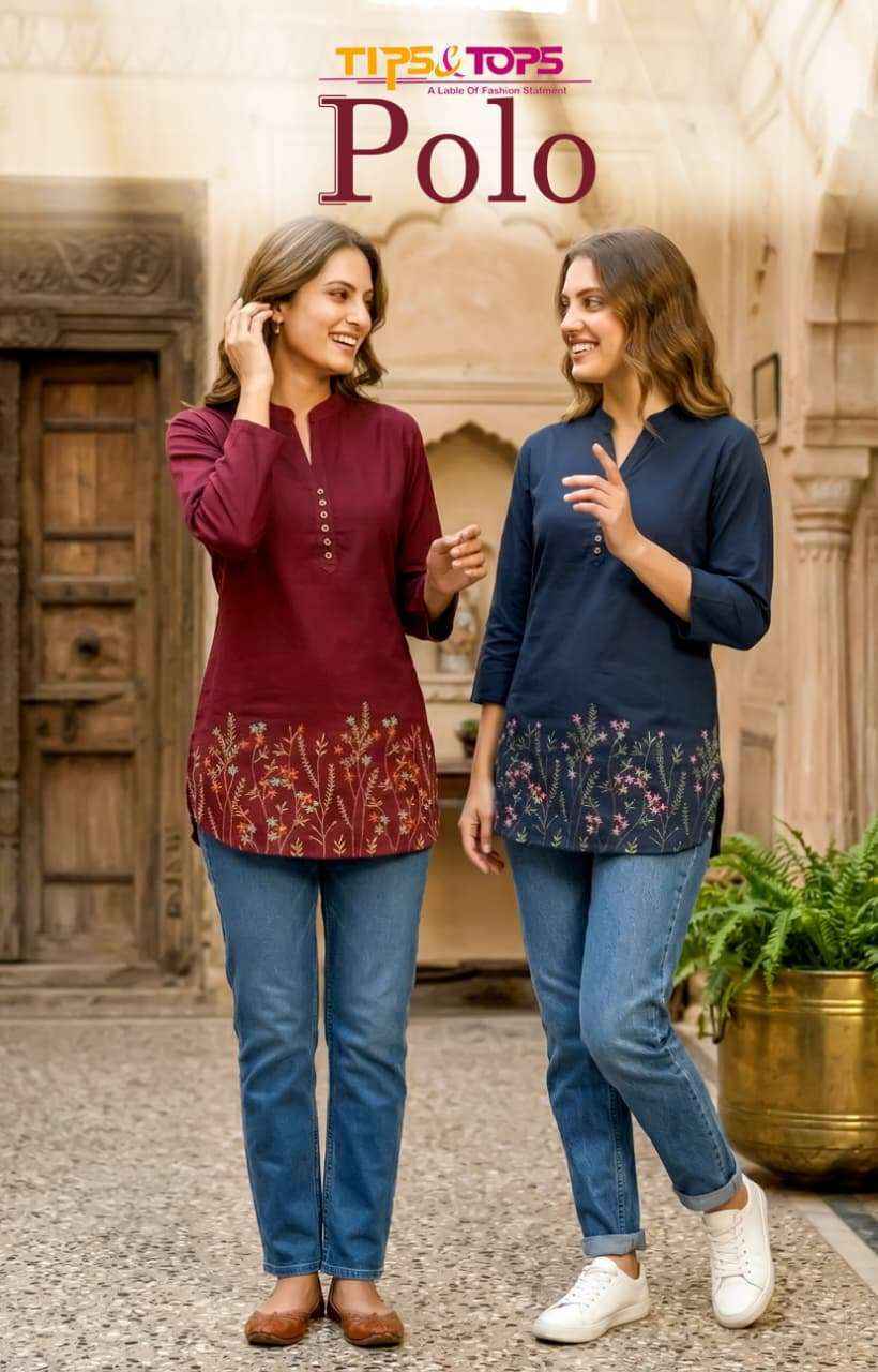 Tips & Tops Polo Rayon Weastern Top Wholesale Price ( 6 pcs Catalogue )