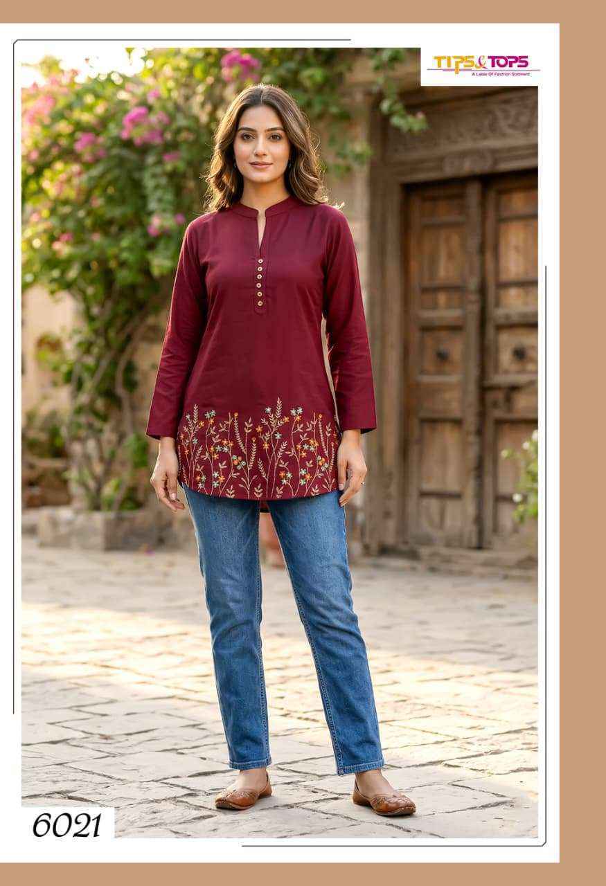 Tips & Tops Polo Rayon Weastern Top Wholesale Price ( 6 pcs Catalogue )