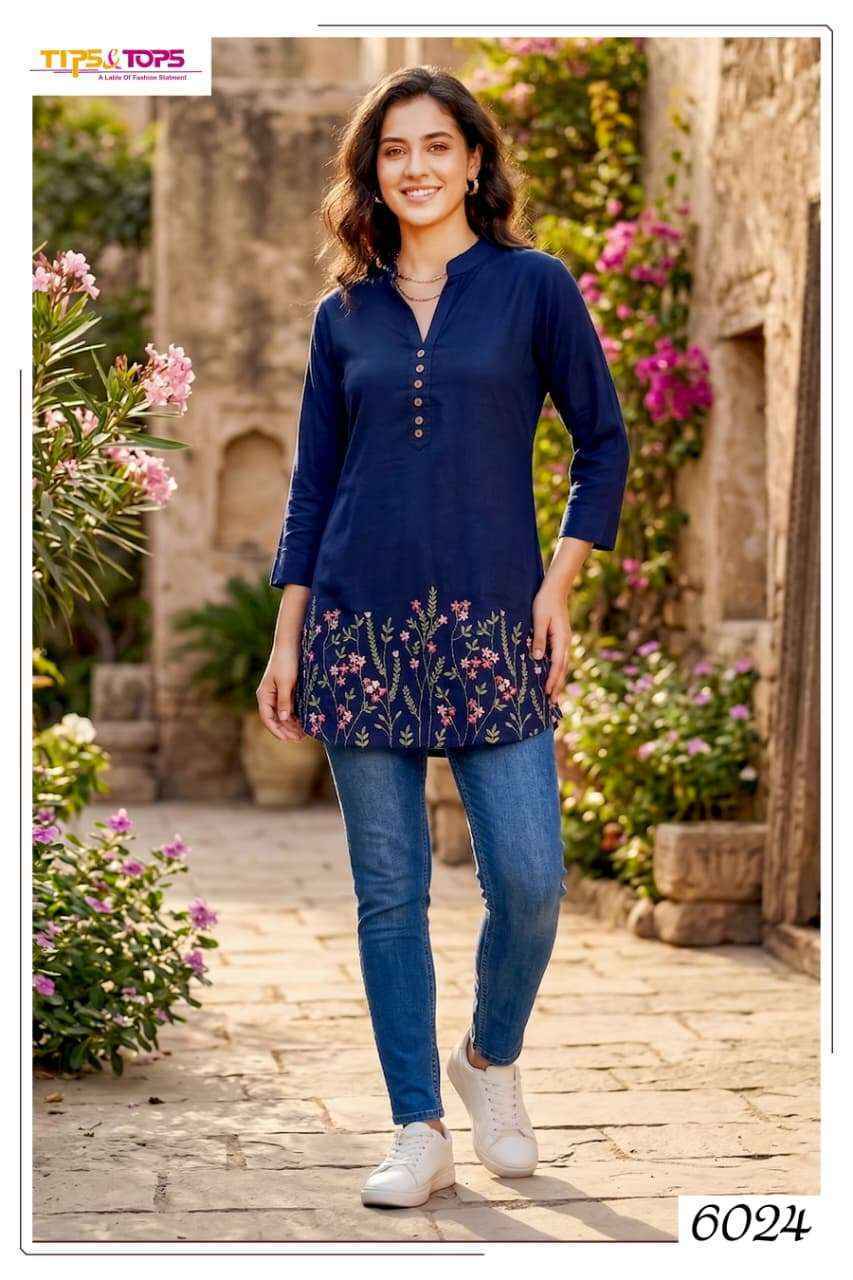 Tips & Tops Polo Rayon Weastern Top Wholesale Price ( 6 pcs Catalogue )
