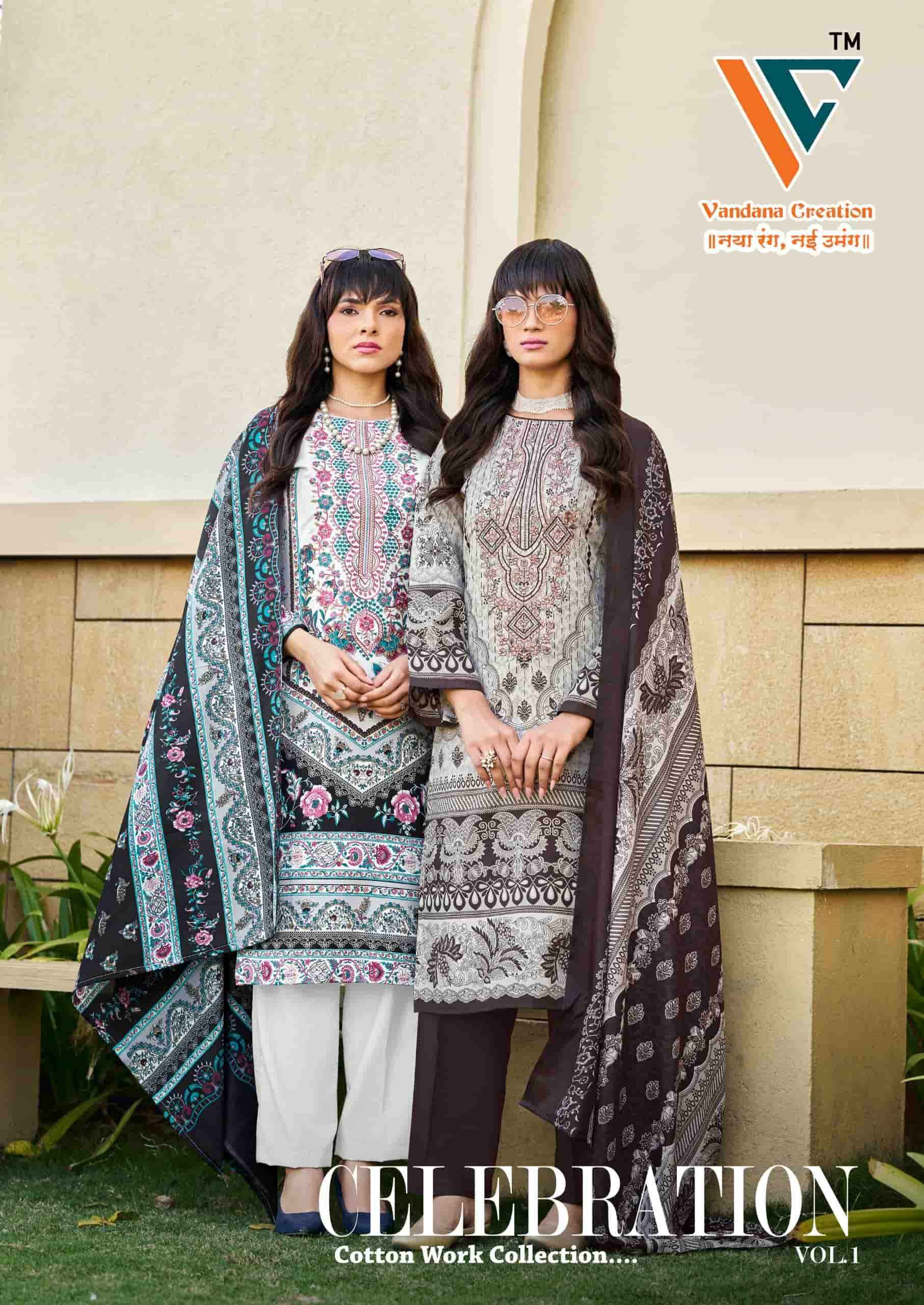 Vandana Fashion Celebration Vol 1 Designer Printed Cotton Dress Material Wholesale Collection ( 8 Pcs Catalog )