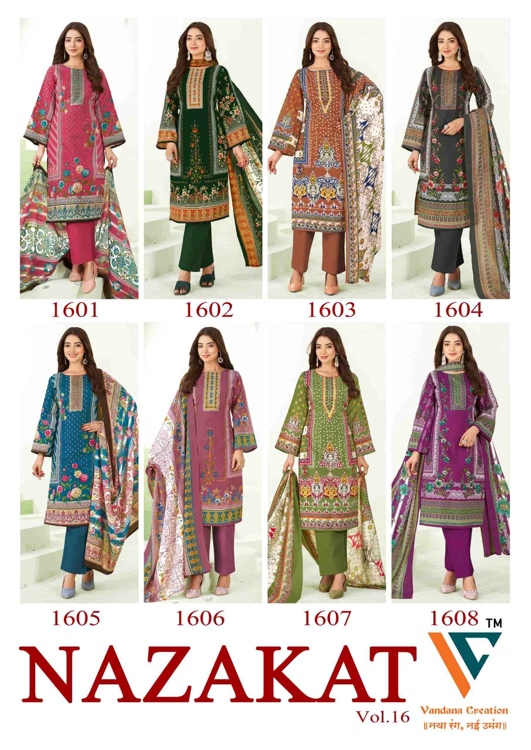 Vandana Fashion Nazakat Vol 16 Printed Cotton Dress Material Wholesale Collection ( 8 Pcs Catalog )