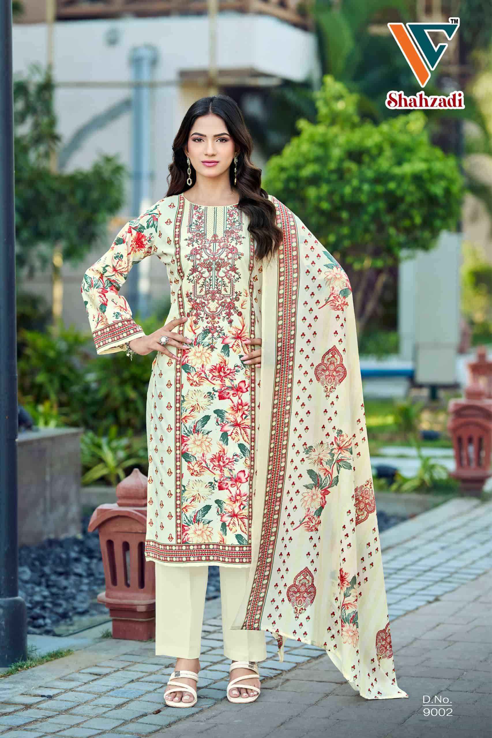 Vandana Fashion Shahzadi Vol 9 Cotton Dress Material Wholesale Price ( 8 Pcs Catalogue )