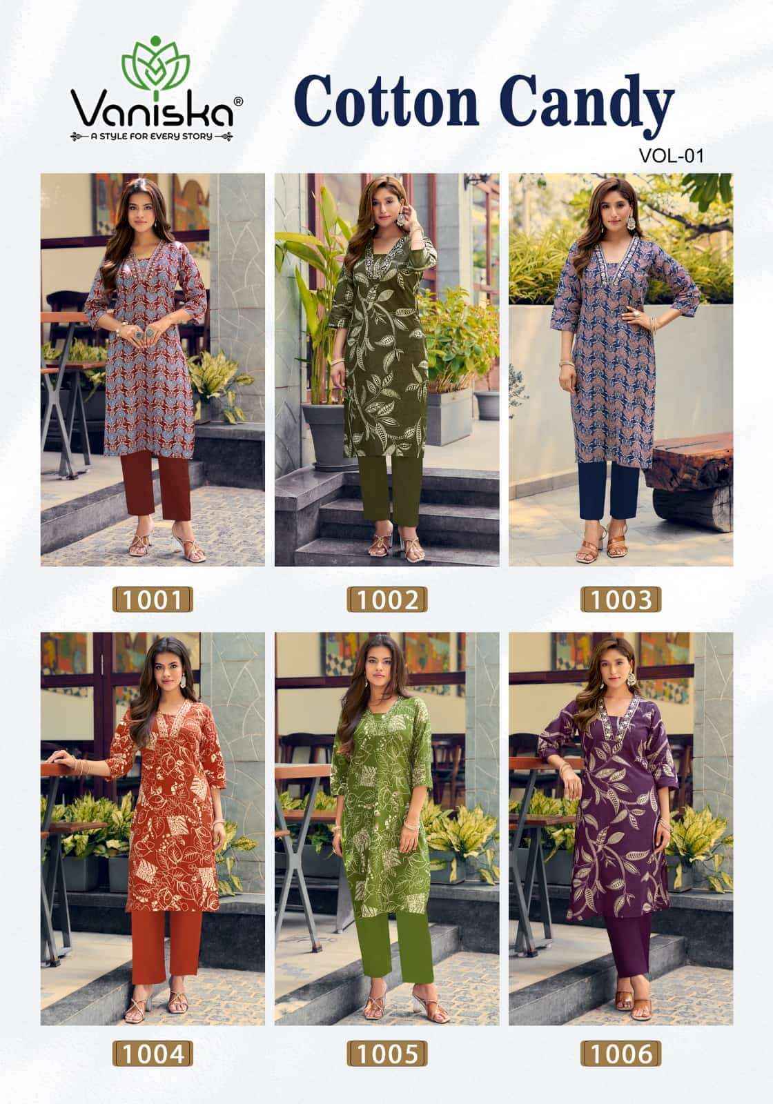 Vaniska Cotton Candy Vol 1 Cotton Readymade Suits Wholesale Price ( 6 Pcs Catalogue )