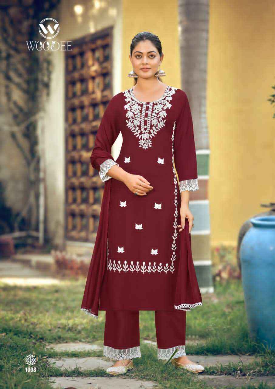 Woodee Fashion White Lotus Vol 3 Rayon Wholesale Online Price ( 6 Pcs Catalogue )