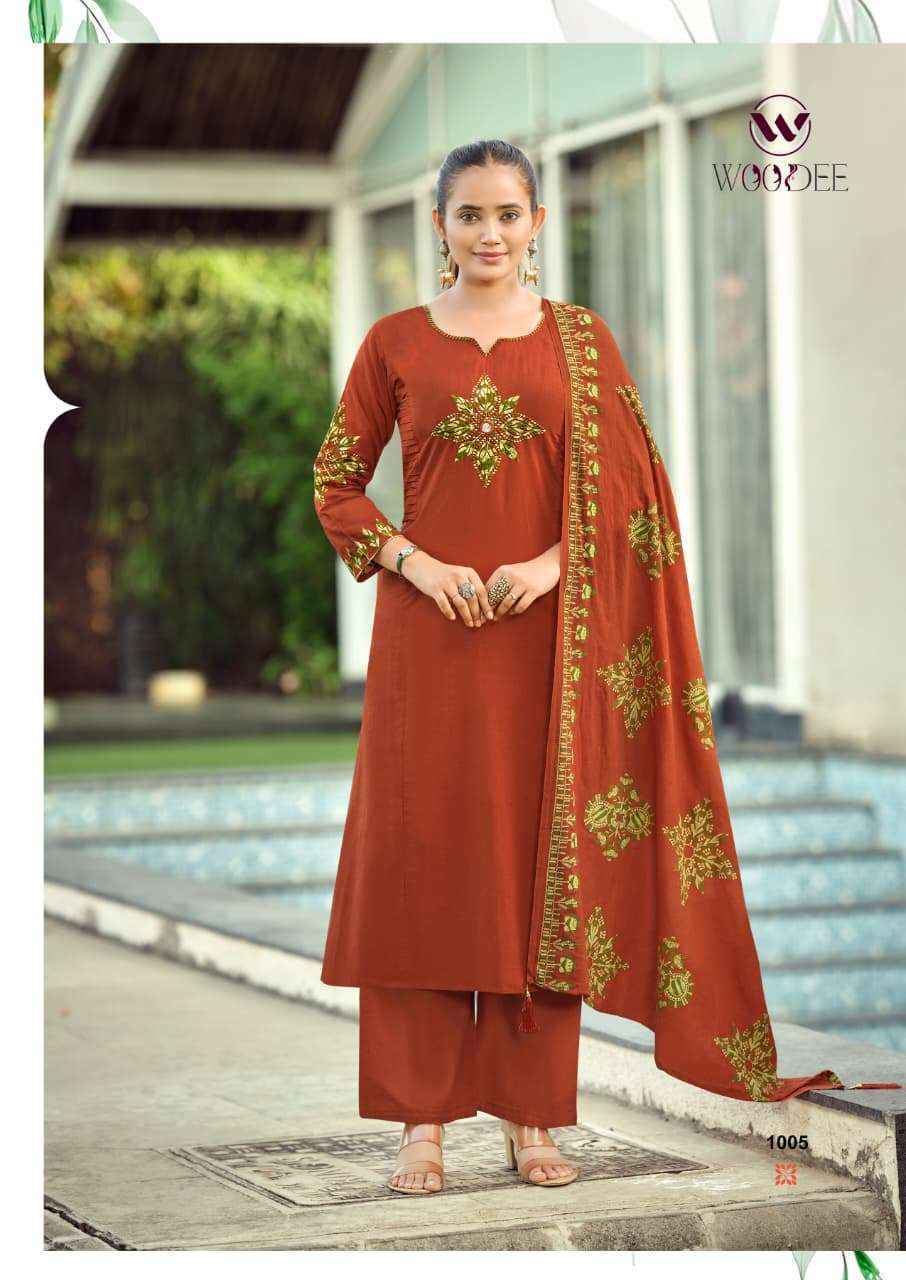 Woodee Haseen Cotton Readymade Suits