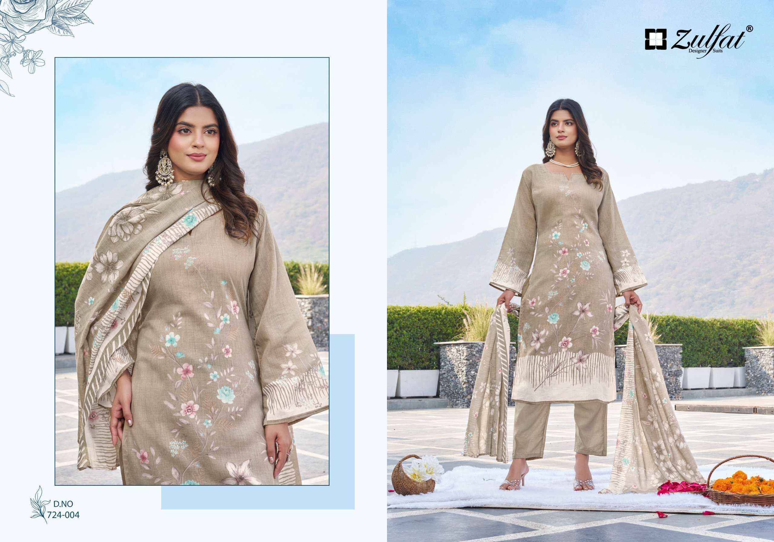 Zulfat Farida Cotton Dress Material Wholesale Online Price ( 8 pcs Catalogue )