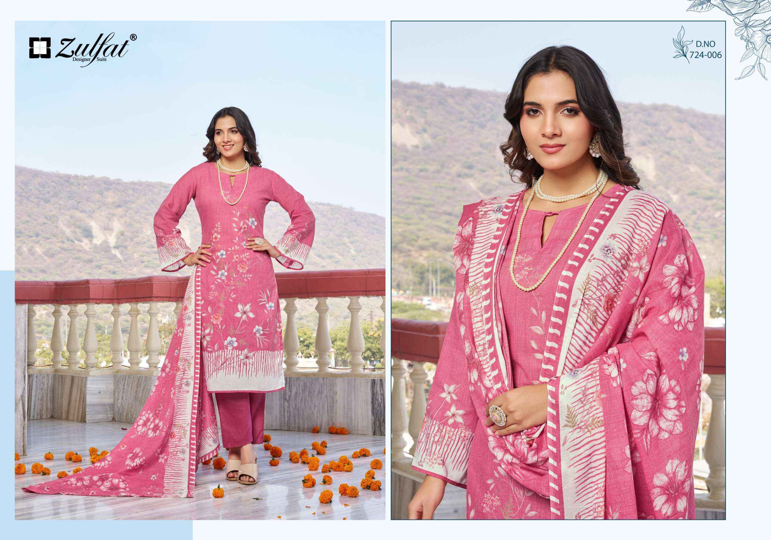 Zulfat Farida Cotton Dress Material Wholesale Online Price ( 8 pcs Catalogue )