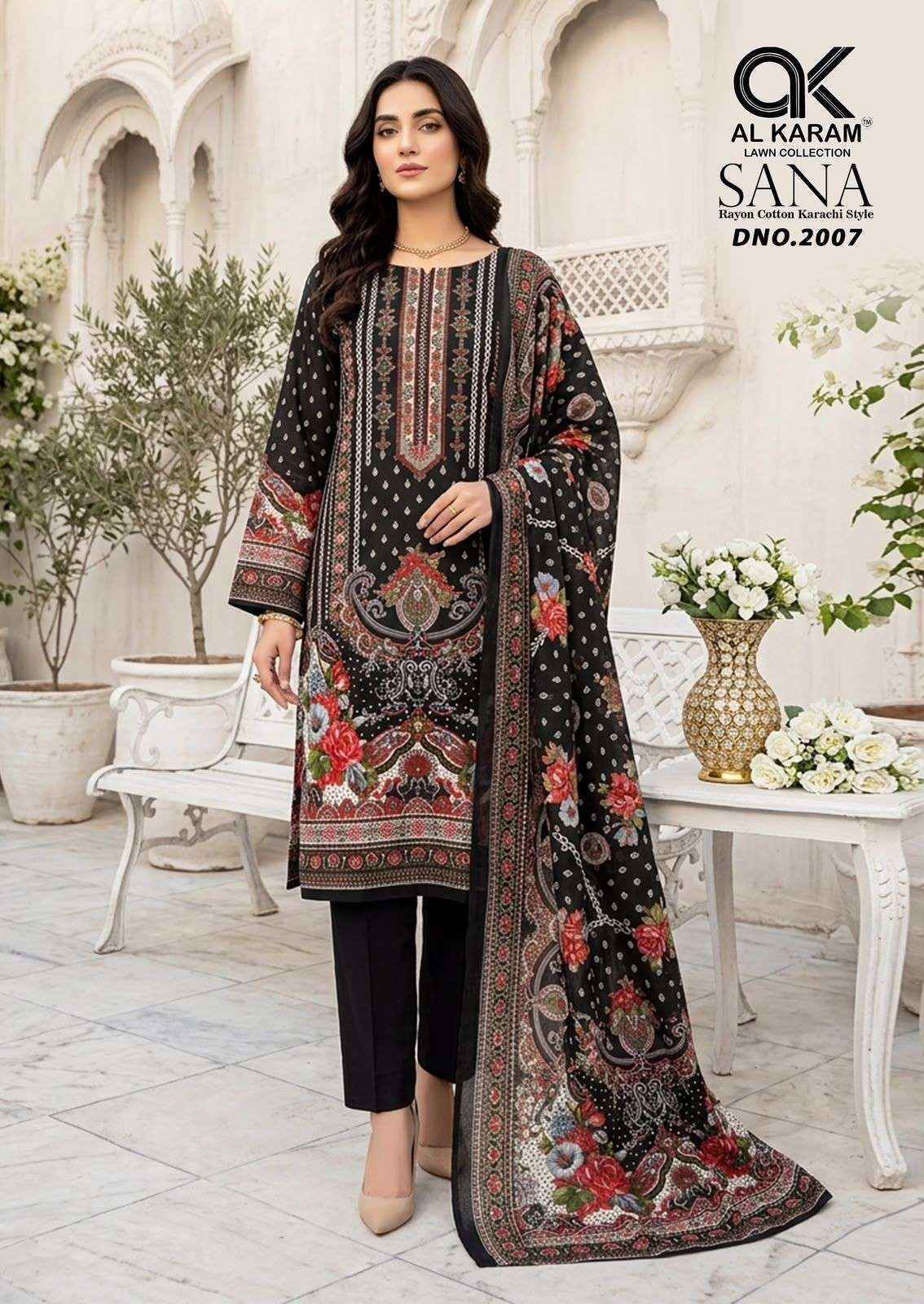 Al Karam Sana Vol 2 Rayon Pakistani Suits, Lowest Price ( 8 pcs Catalogue )