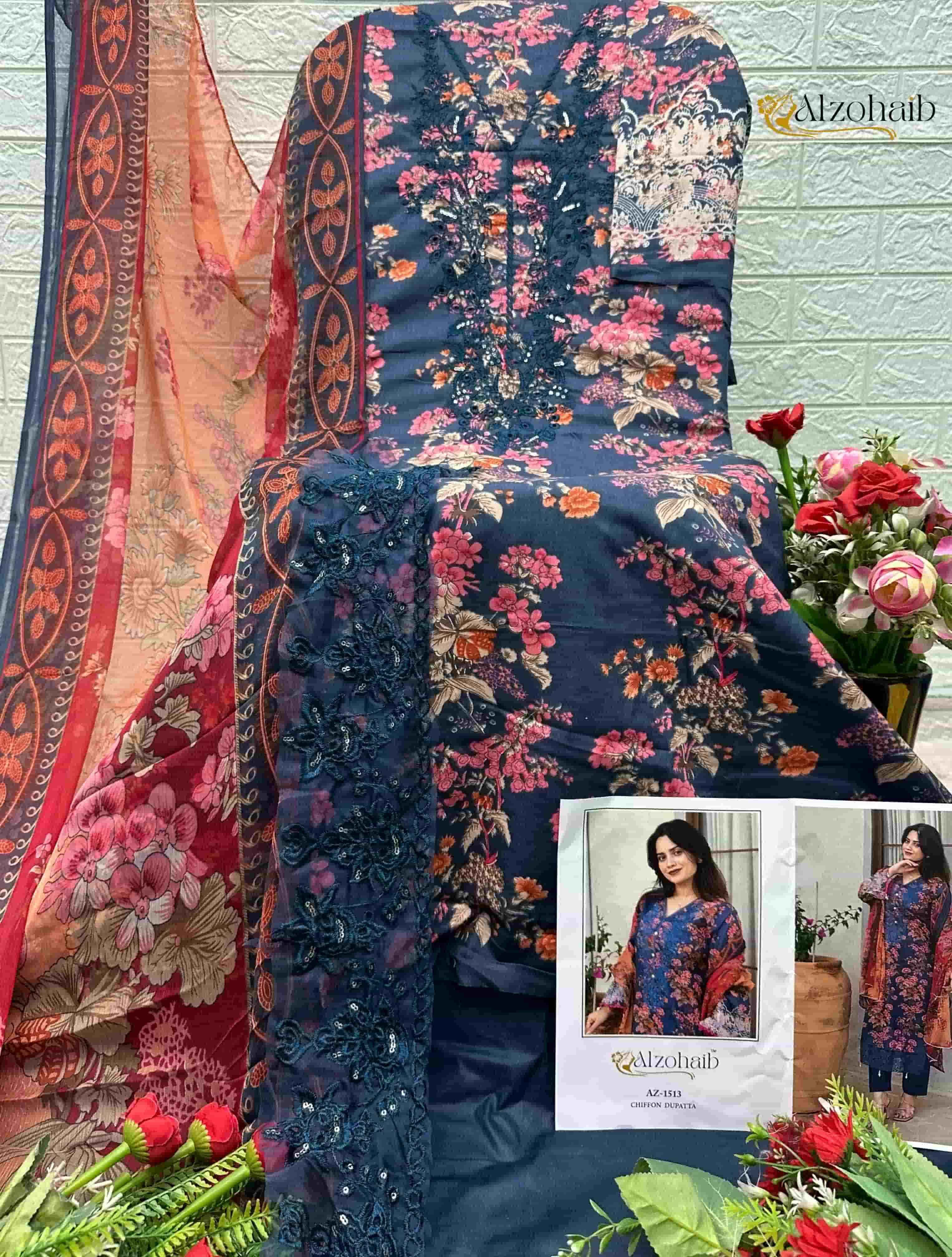 Al Zohaib Riyasat Vol 1 Pure Cotton Pakistani Dress Wholesale Surat Rate ( 2 Pcs Catalog )