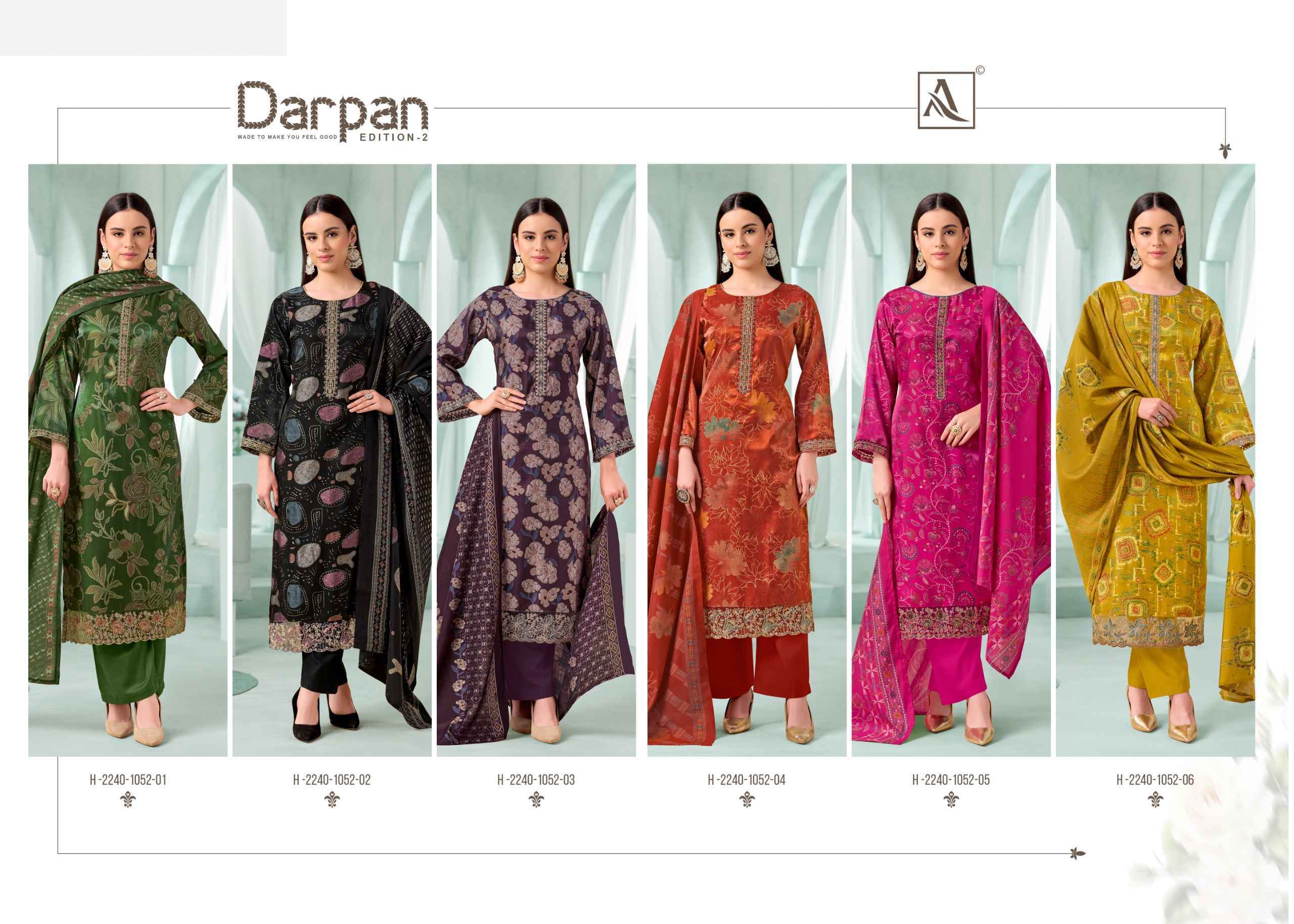 Alok Darpan Edition 2 Viscose Dress Material Wholesale Surat Rate ( 6 Pcs Catalog )
