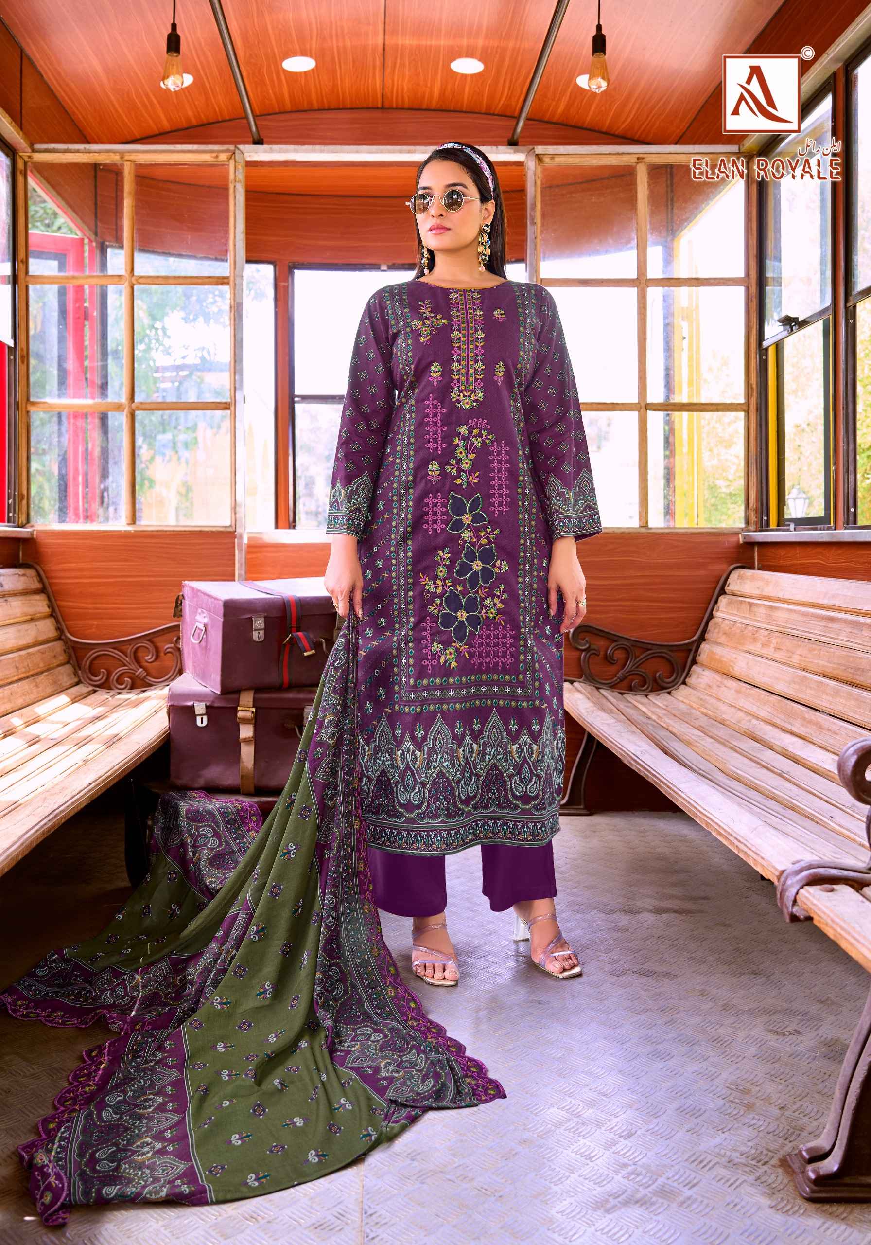 Alok Elan Royale Wholesale Price- WholesaleTextile Market ( 8 Pcs Catalogue )