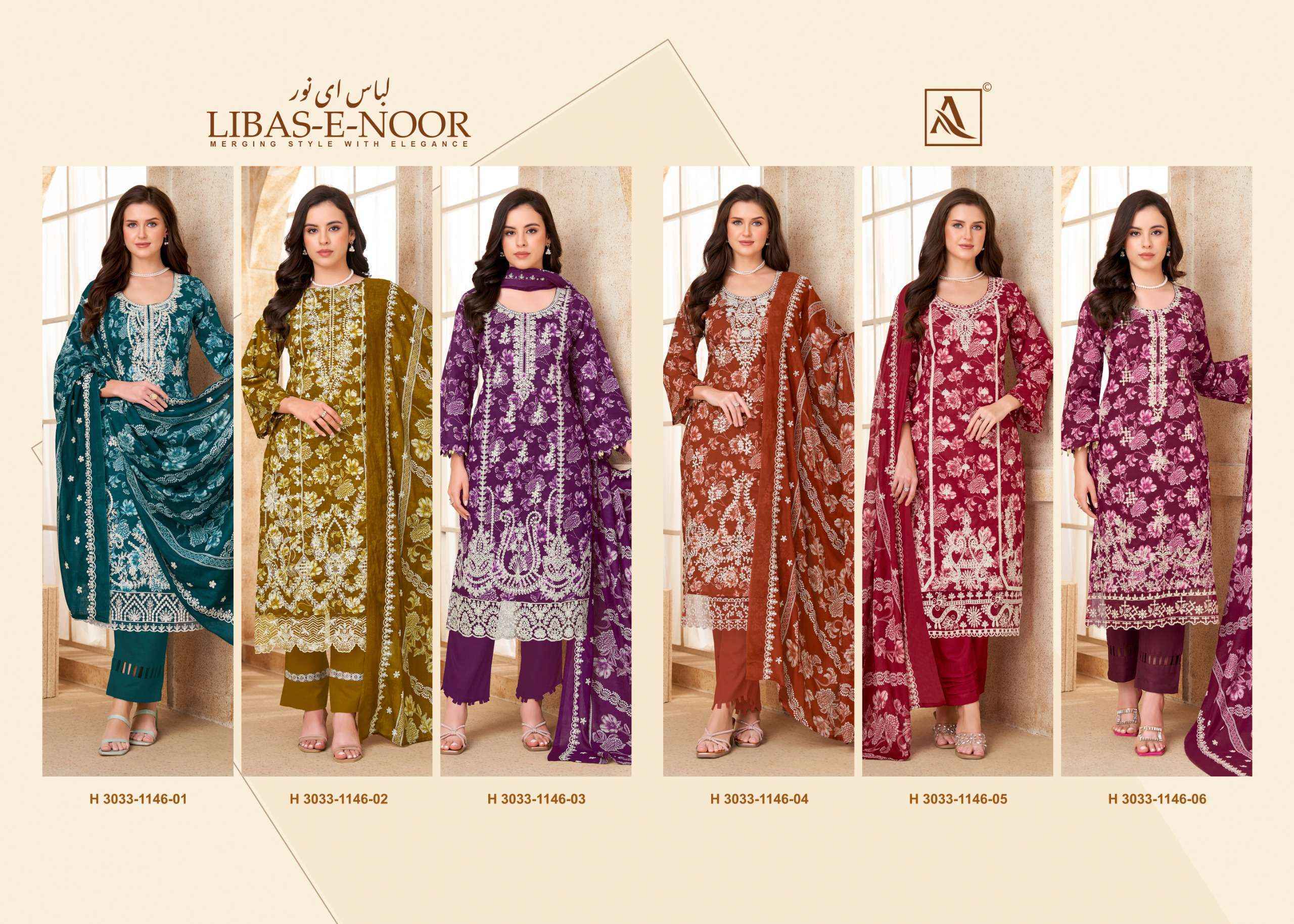Alok Libas E Noor Wholesale Price  - Latest Catalogue Online Shopping ( 6 pcs Catalogue )