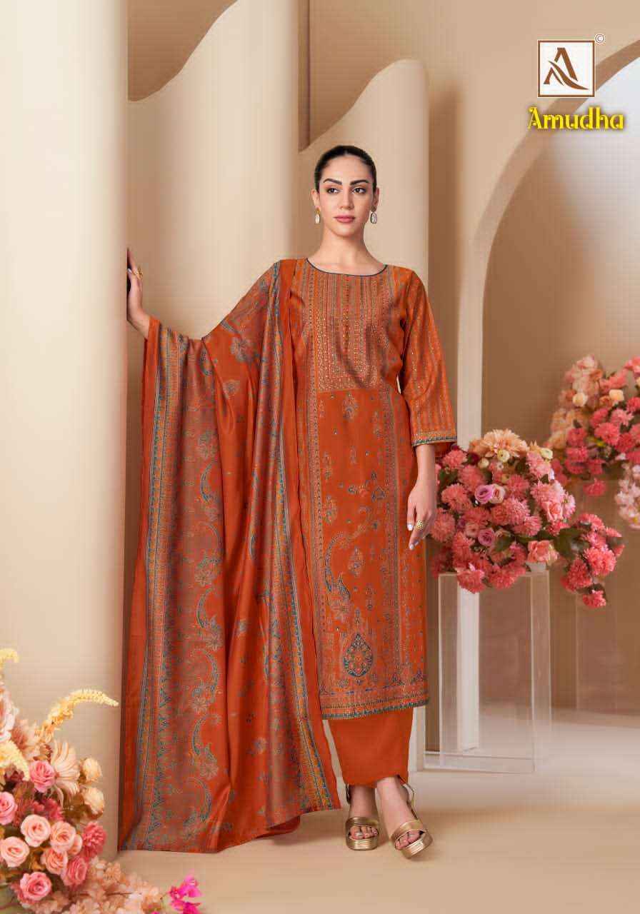 Alok Suit Amudha Premium Wear Ladies Dress _ Wholesale Surat Rate ( 6 Pcs Catalog )
