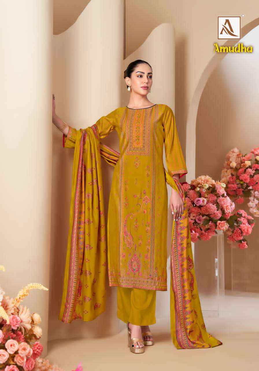 Alok Suit Amudha Premium Wear Ladies Dress _ Wholesale Surat Rate ( 6 Pcs Catalog )