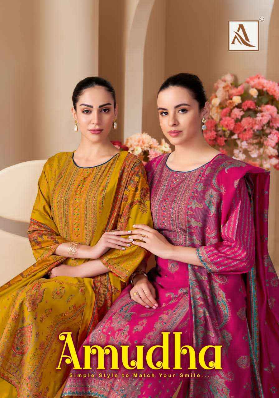 Alok Suit Amudha Premium Wear Ladies Dress _ Wholesale Surat Rate ( 6 Pcs Catalog )