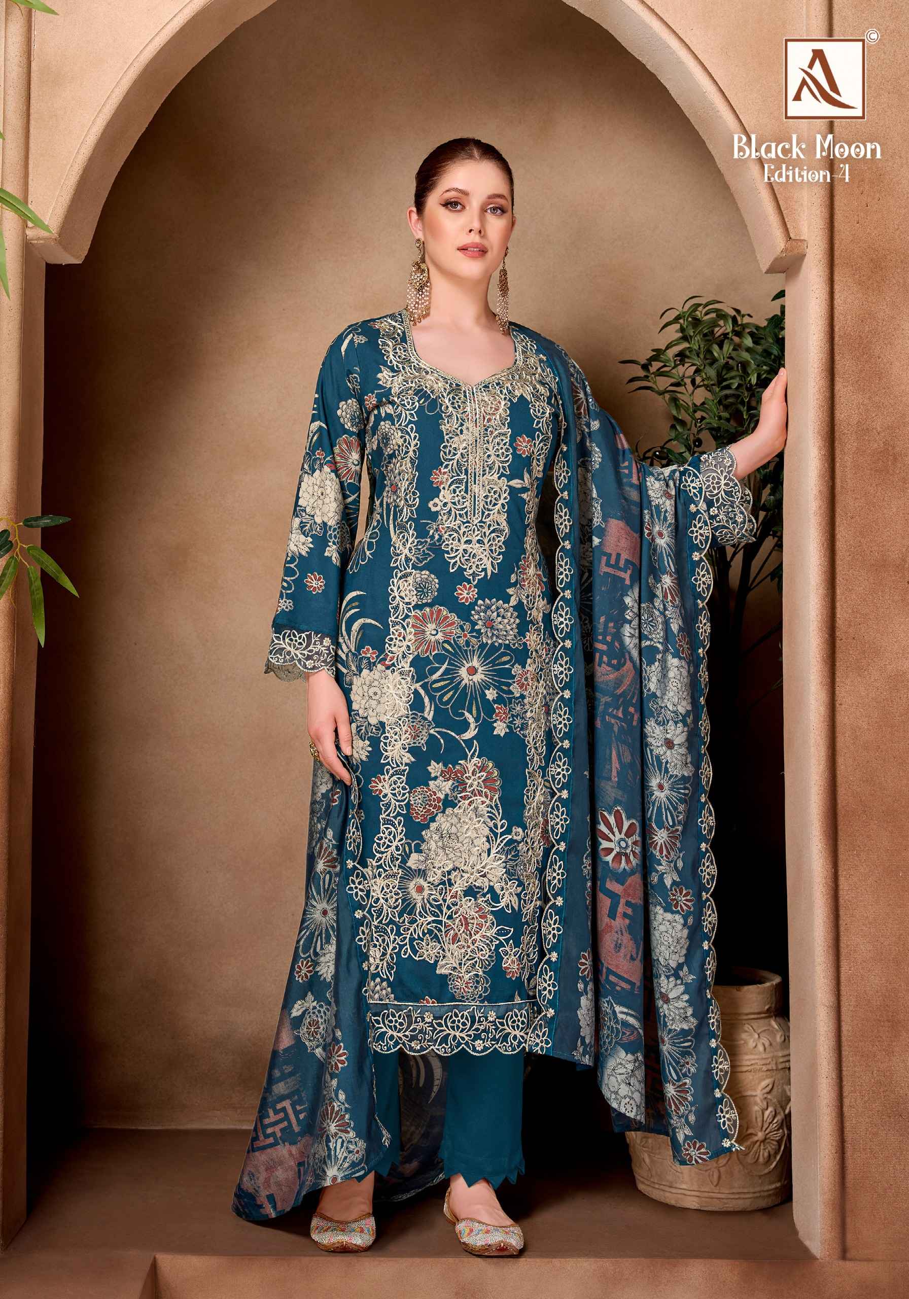 Alok Suit Black Moon -4 Wholesale Price - Surat Wholesale Market ( 6 Pcs Catalogue )