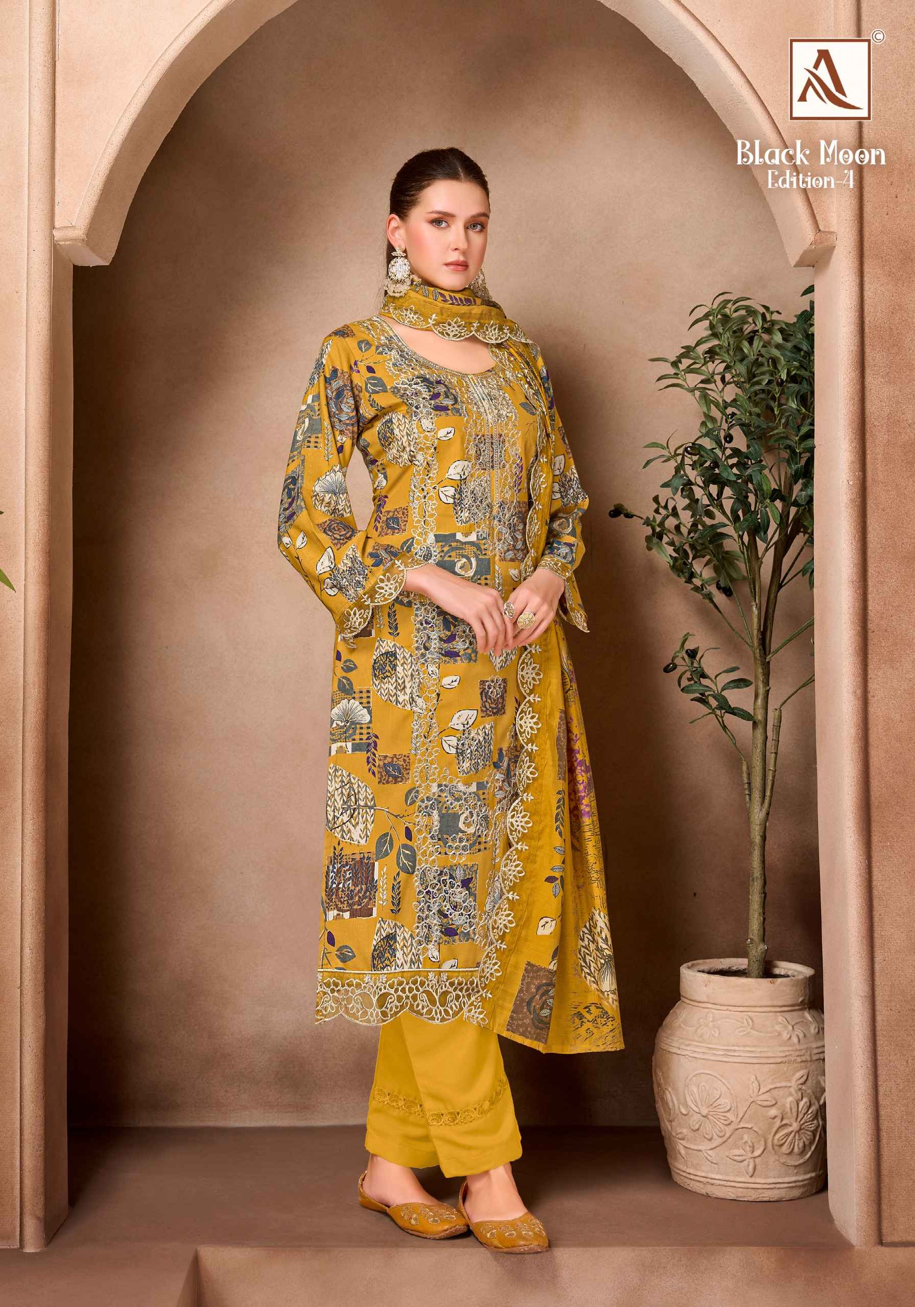 Alok Suit Black Moon -4 Wholesale Price - Surat Wholesale Market ( 6 Pcs Catalogue )