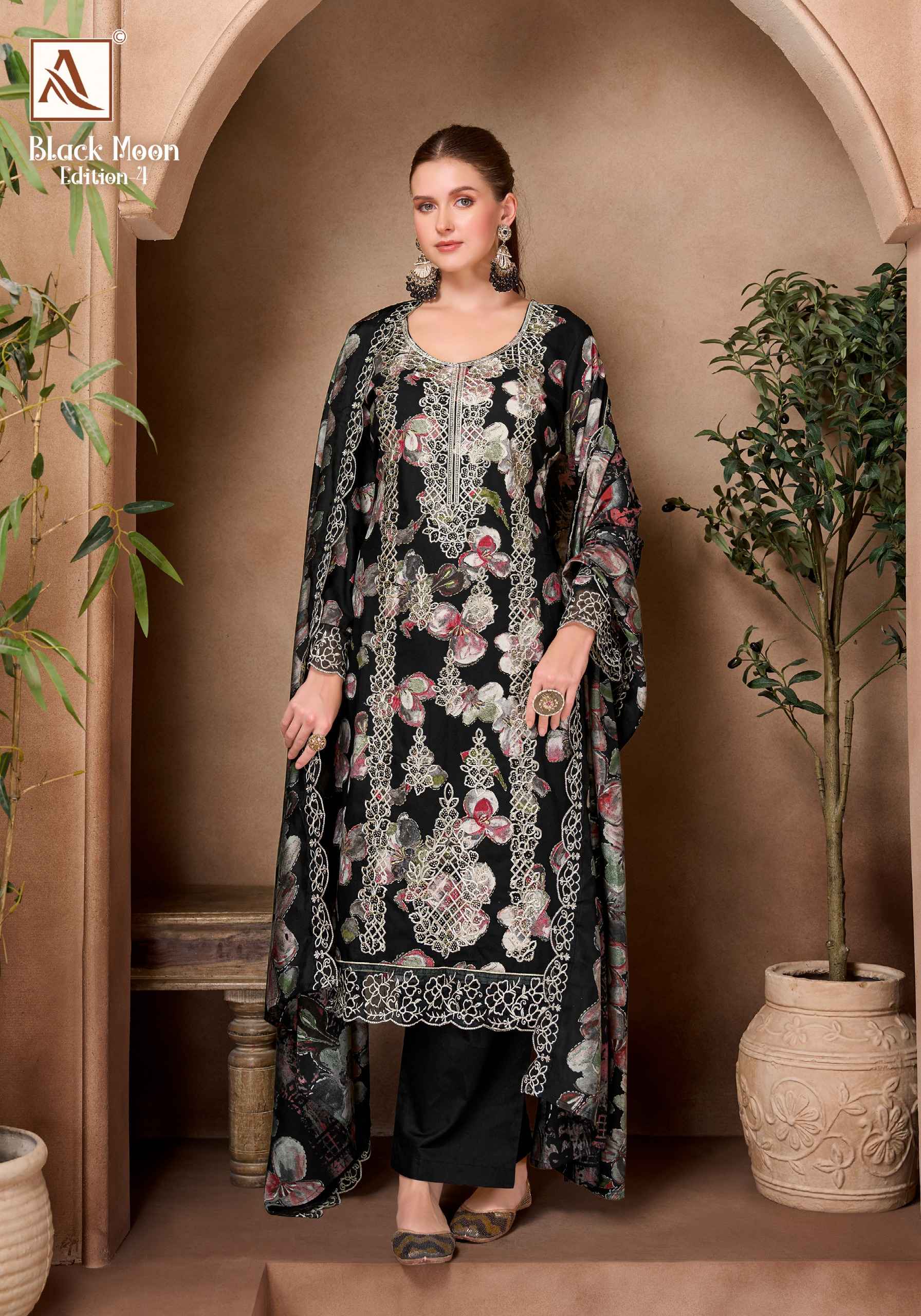 Alok Suit Black Moon -4 Wholesale Price - Surat Wholesale Market ( 6 Pcs Catalogue )