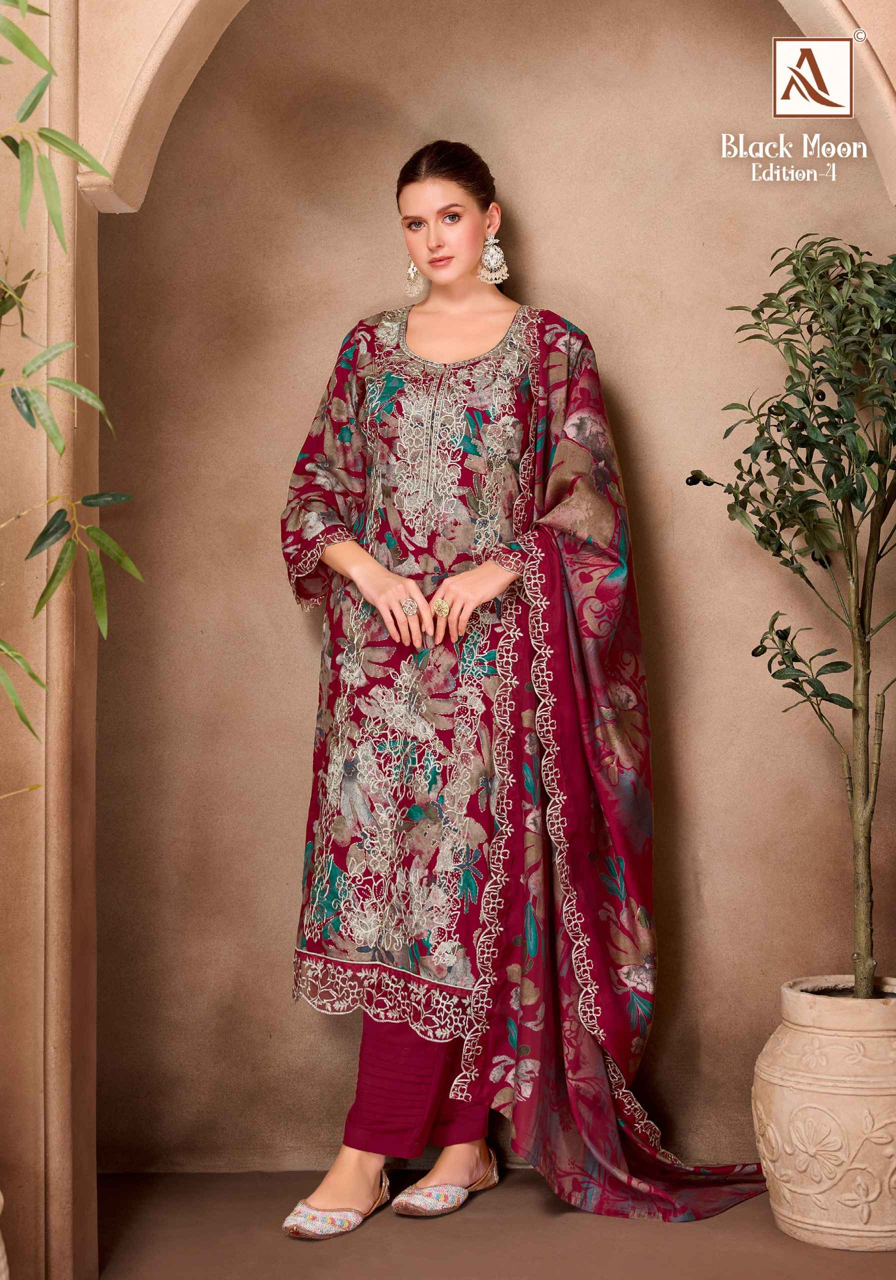 Alok Suit Black Moon -4 Wholesale Price - Surat Wholesale Market ( 6 Pcs Catalogue )