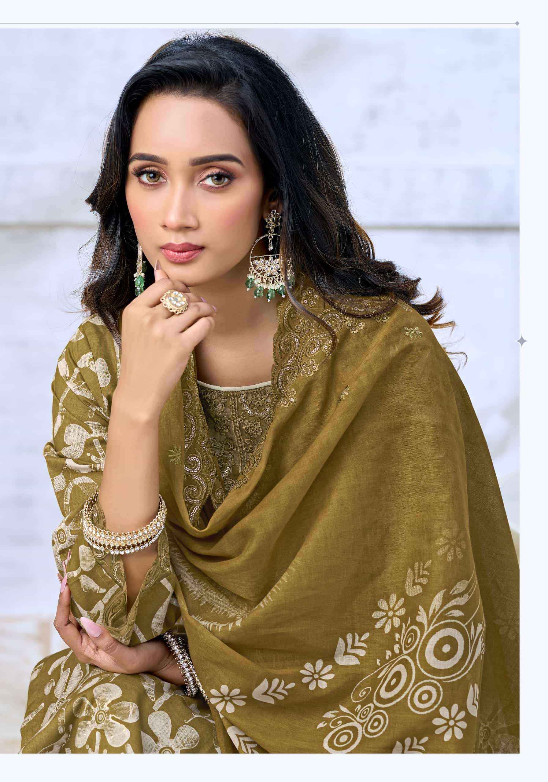 Alok Suit Farinaz factory direct wholesale clothing india price ( 4 Pcs Catalogue )