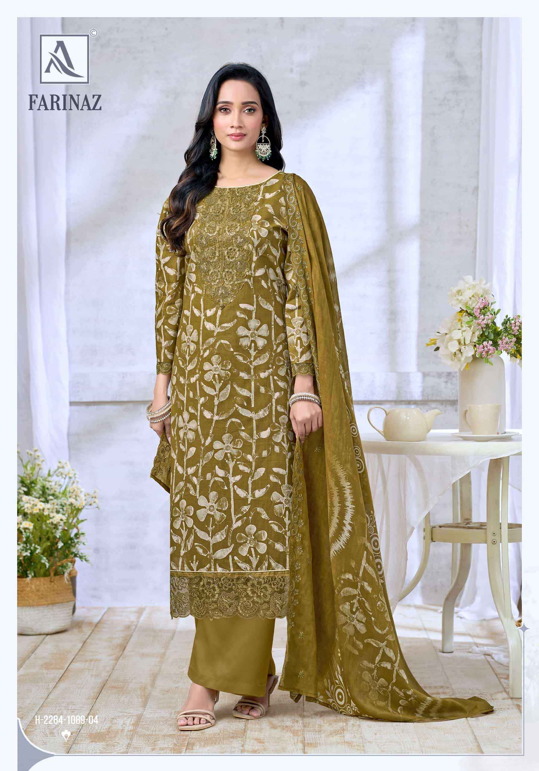 Alok Suit Farinaz factory direct wholesale clothing india price ( 4 Pcs Catalogue )