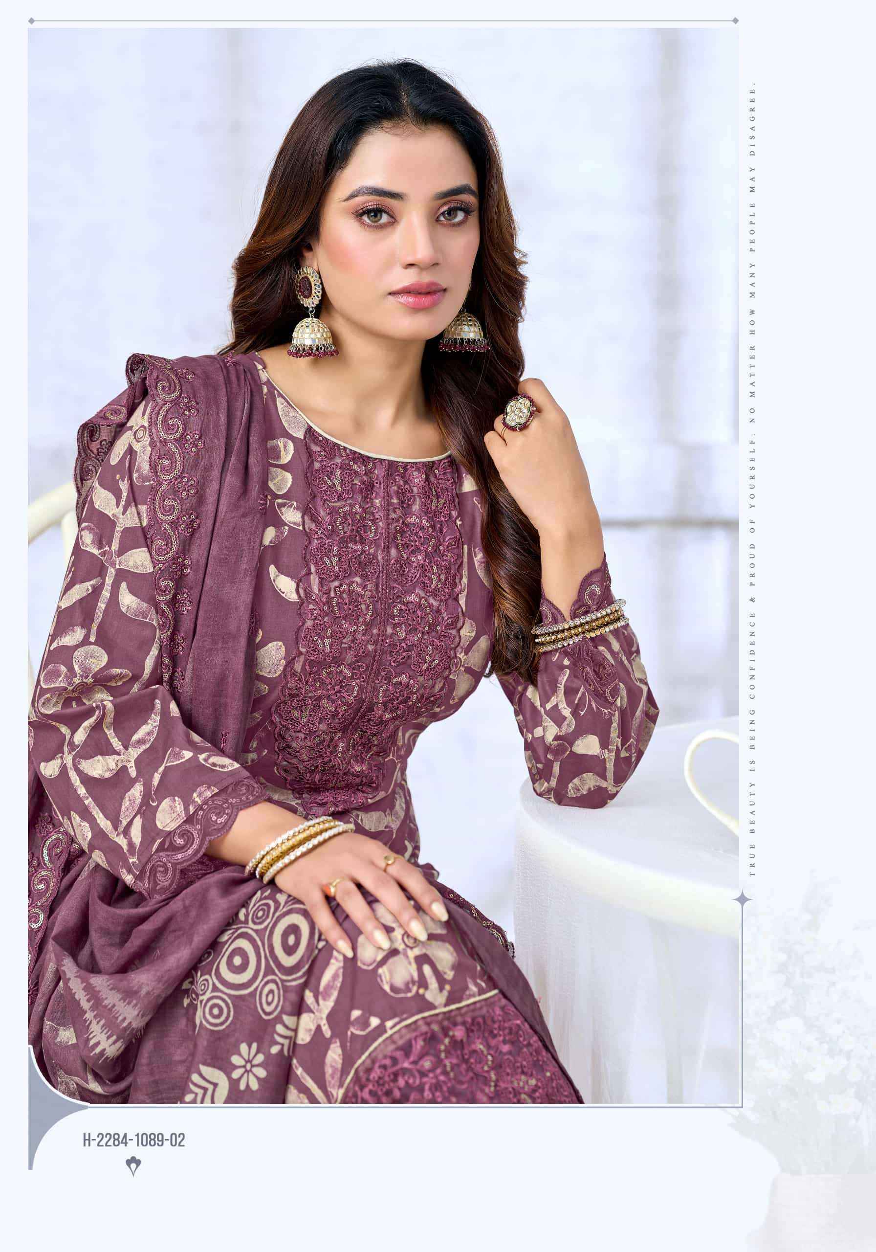 Alok Suit Farinaz factory direct wholesale clothing india price ( 4 Pcs Catalogue )