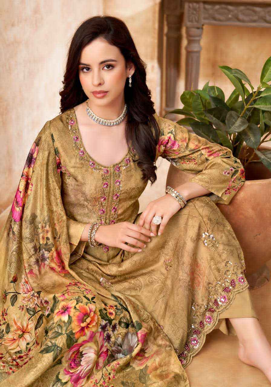 Alok Suit Festival Beats Fancy Muslin Dress Material _  Wholesale surat Rate ( 6 Pcs catalog )