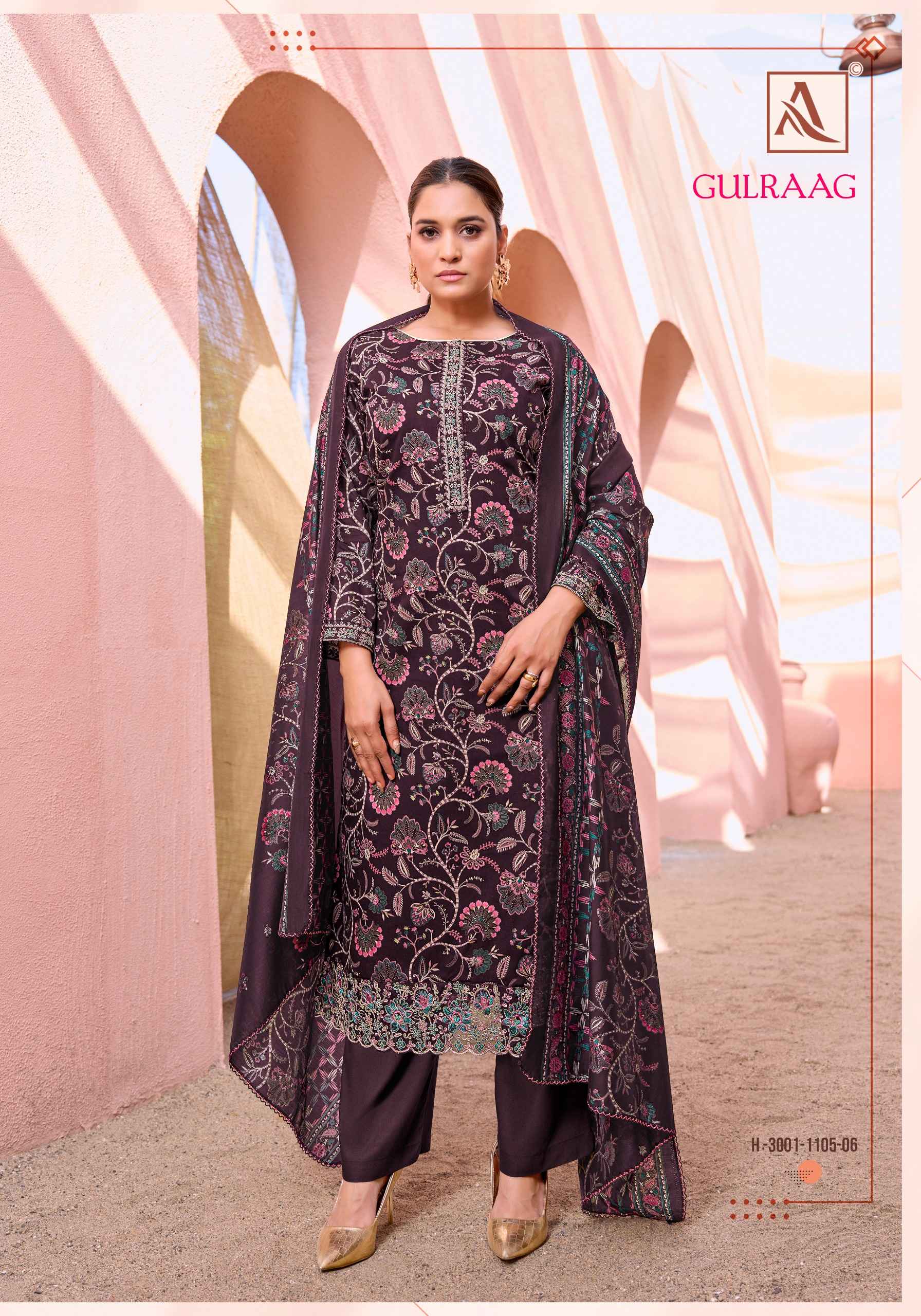 Alok Suit Gulraag Wholesale market surat ( 6 Pcs Catalogue )