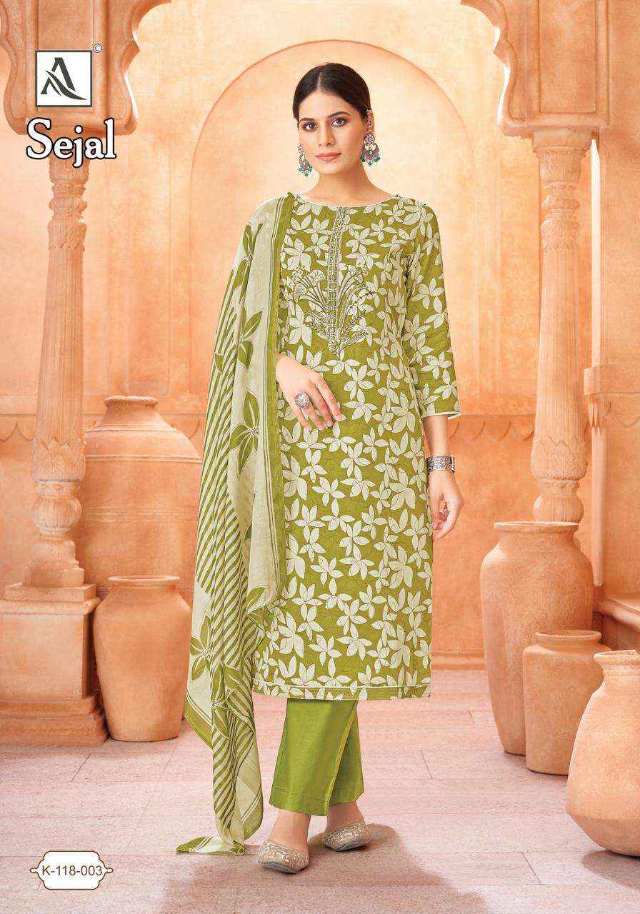 Alok Suit Sejal Fancy Ladies Dress Material _ Surat Texteli Market Rate ( 4 Pcs Catalog )