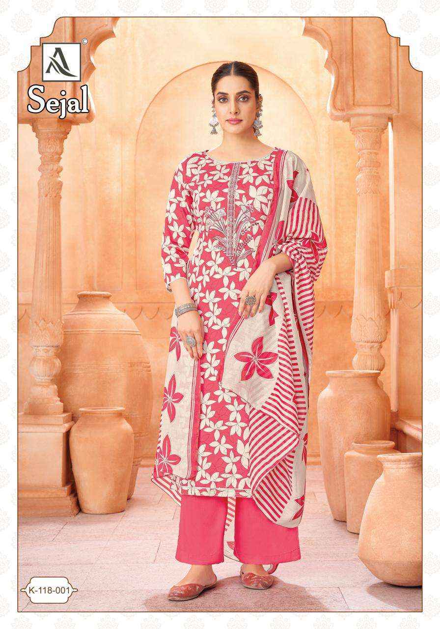 Alok Suit Sejal Fancy Ladies Dress Material _ Surat Texteli Market Rate ( 4 Pcs Catalog )