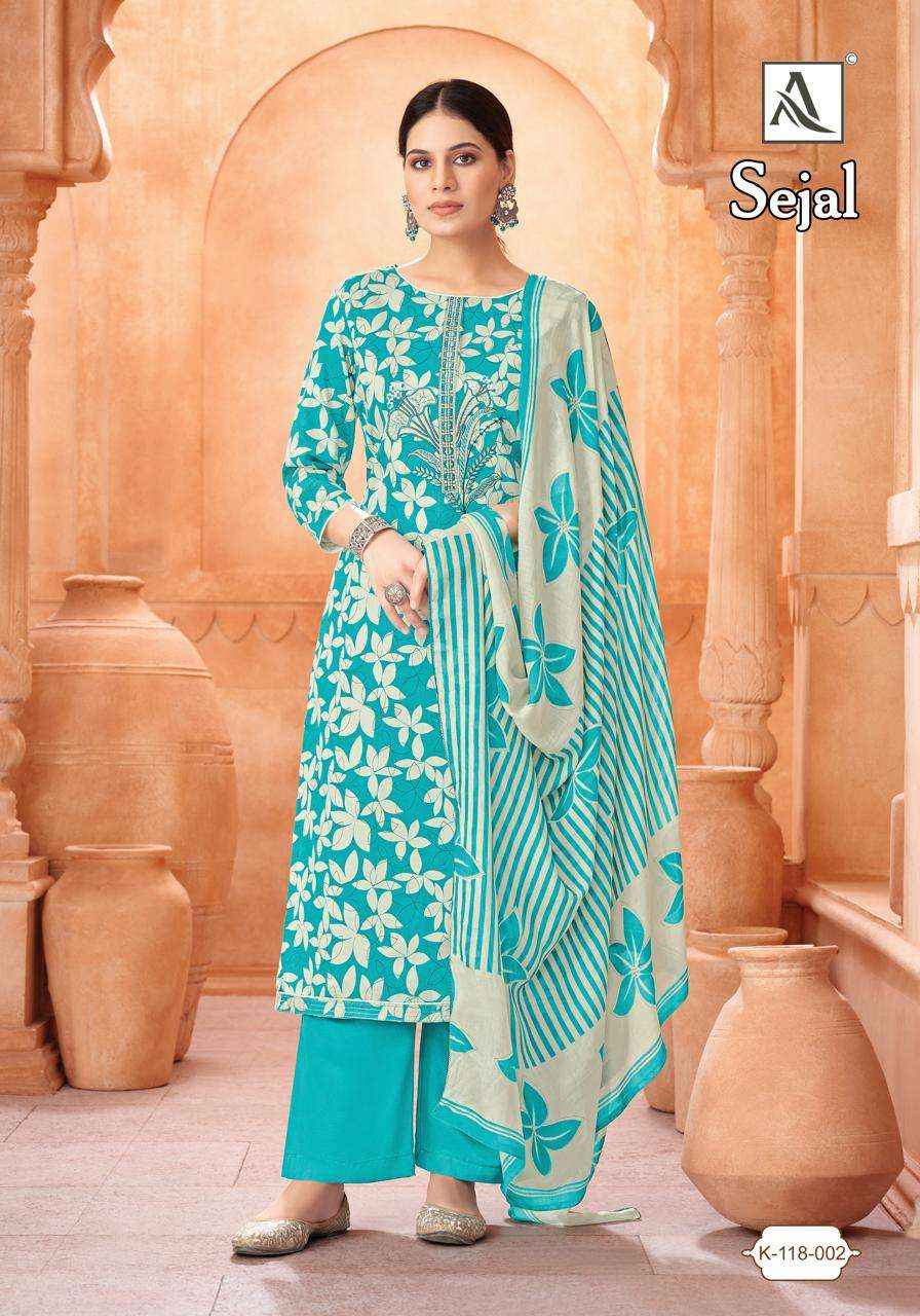 Alok Suit Sejal Fancy Ladies Dress Material _ Surat Texteli Market Rate ( 4 Pcs Catalog )