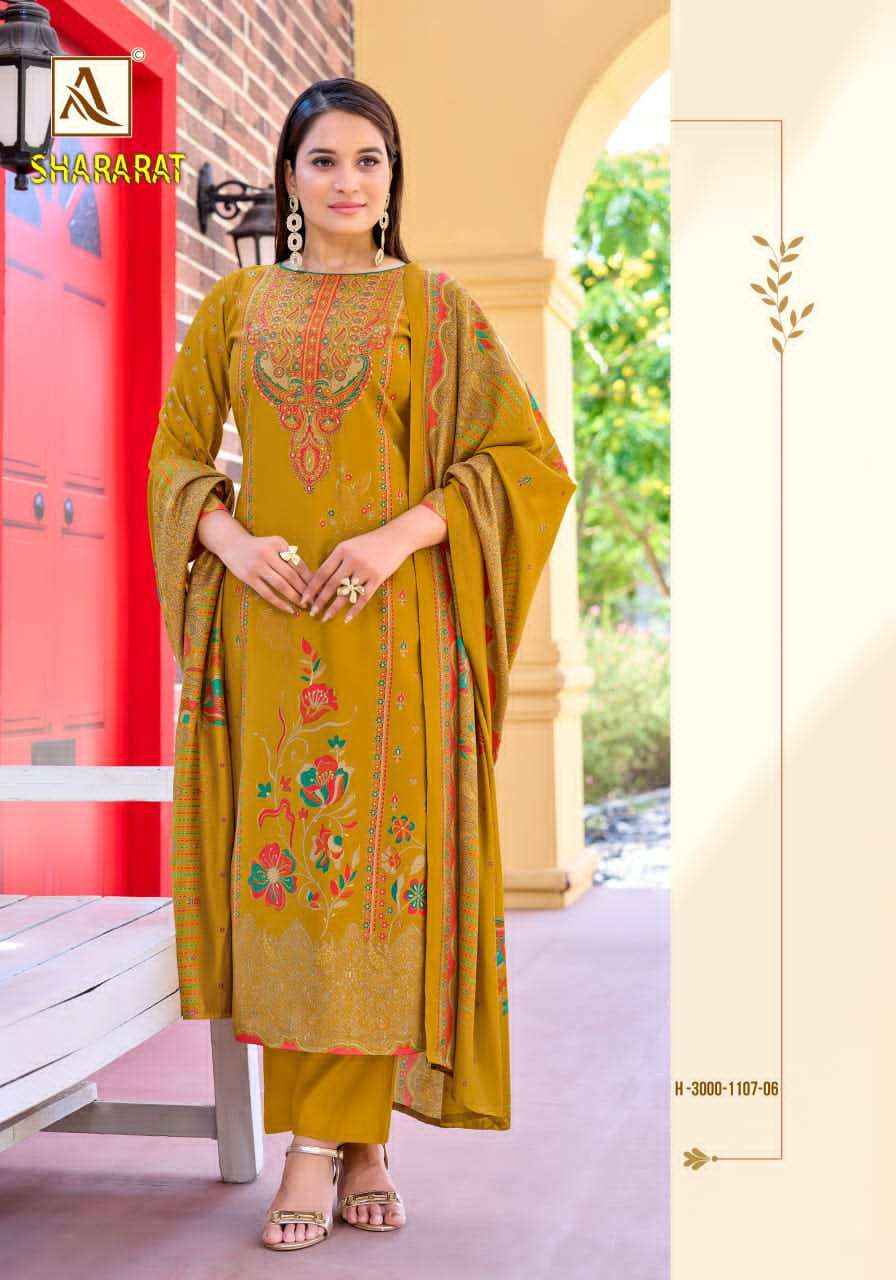 Alok Suit Shararat Exclusive Fancy Ladies Dress Material _ Wholesale Boutique Items ( 6 Pcs Catalog )