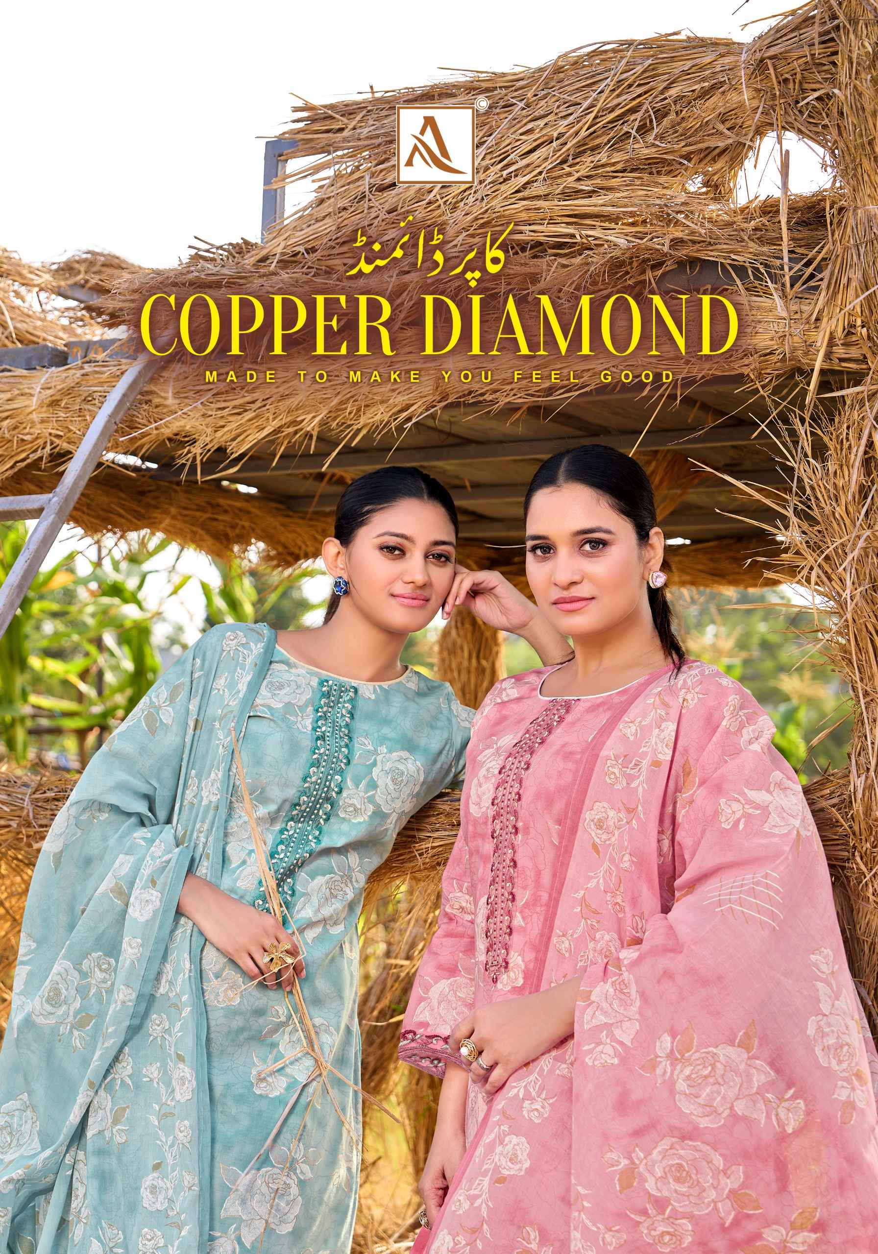 Alok Suits Copper Diamond Wholesale Suits - Surat Kapda Wholesale ( 6 Pcs Catalogue )