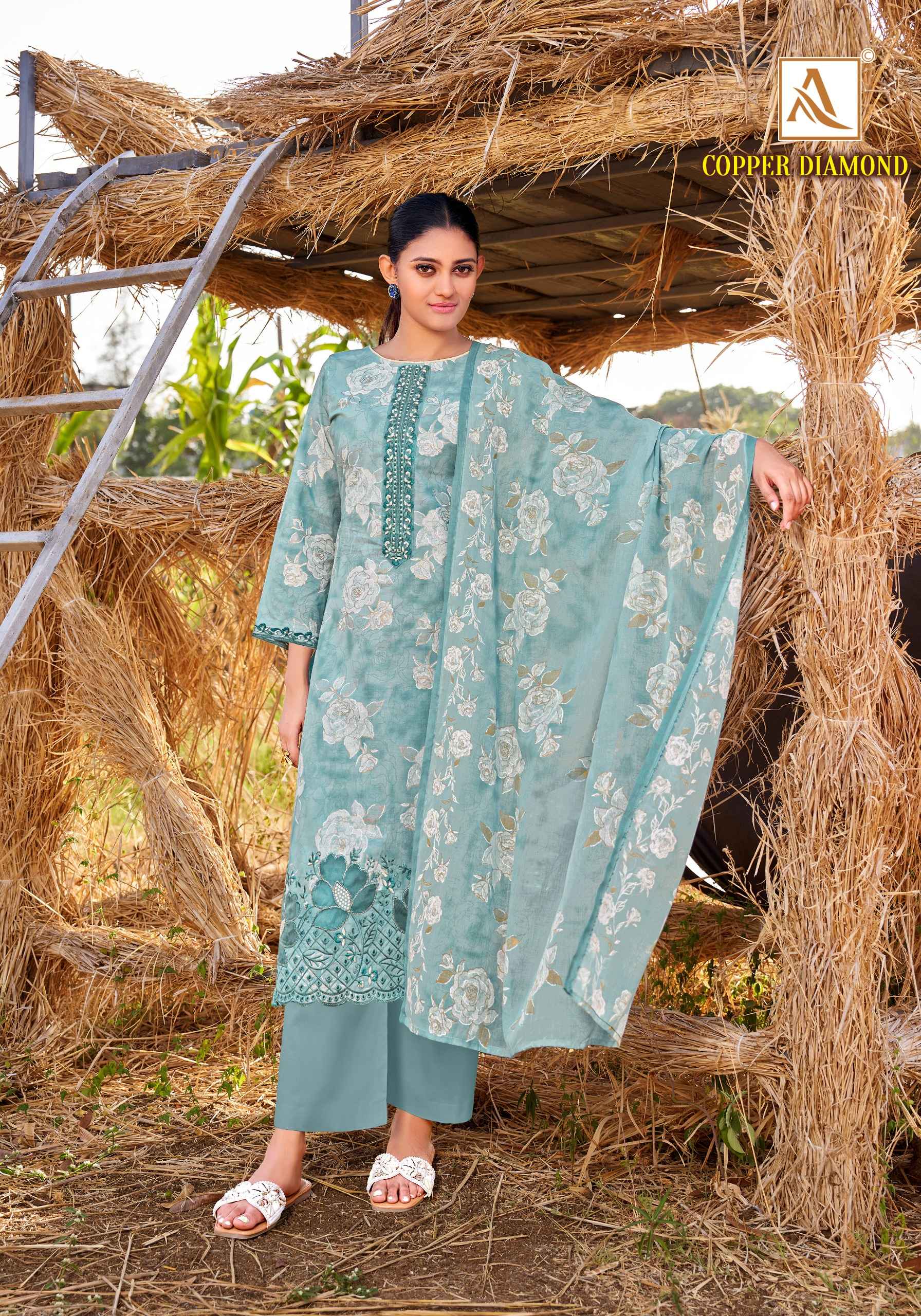 Alok Suits Copper Diamond Wholesale Suits - Surat Kapda Wholesale ( 6 Pcs Catalogue )