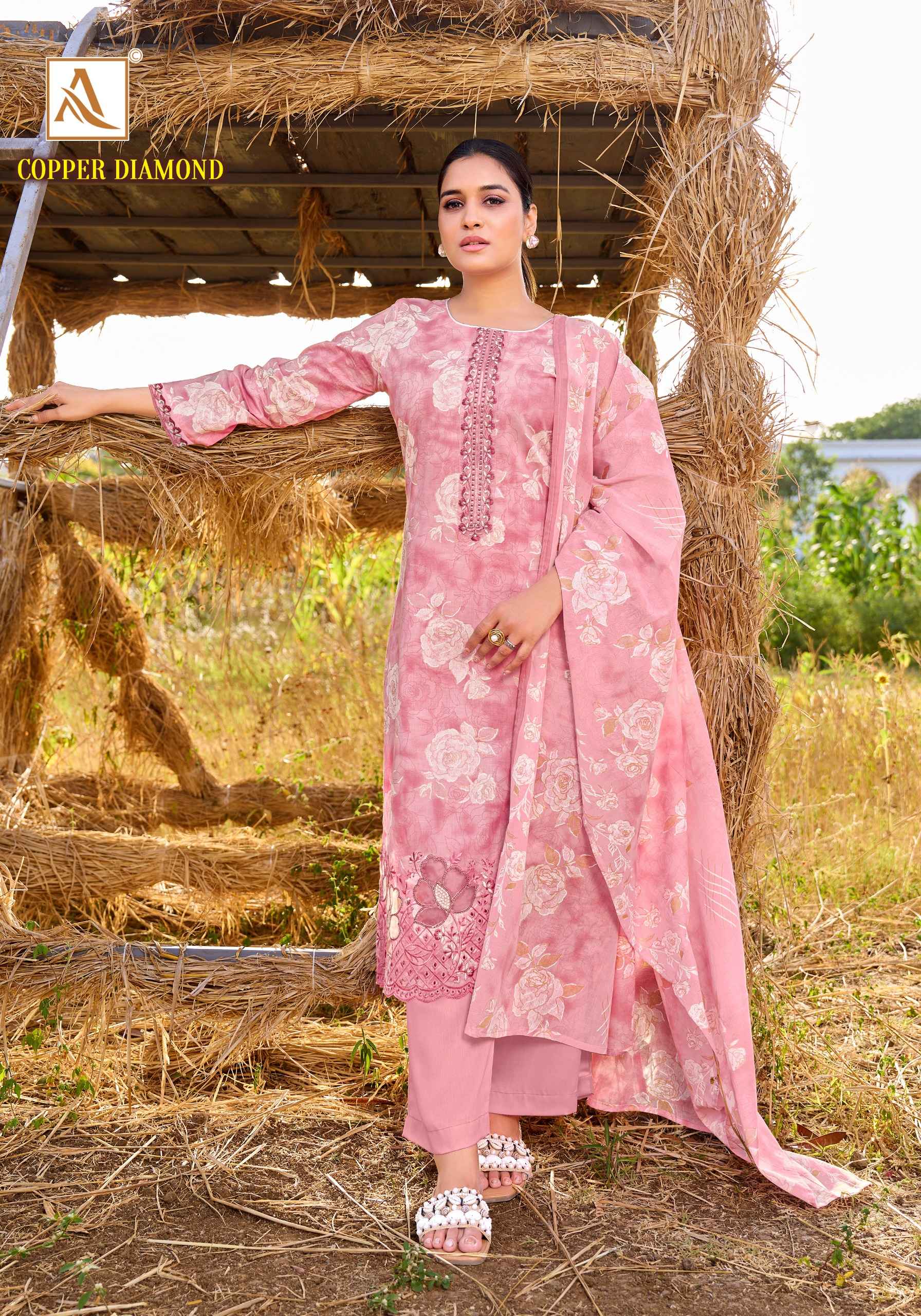 Alok Suits Copper Diamond Wholesale Suits - Surat Kapda Wholesale ( 6 Pcs Catalogue )